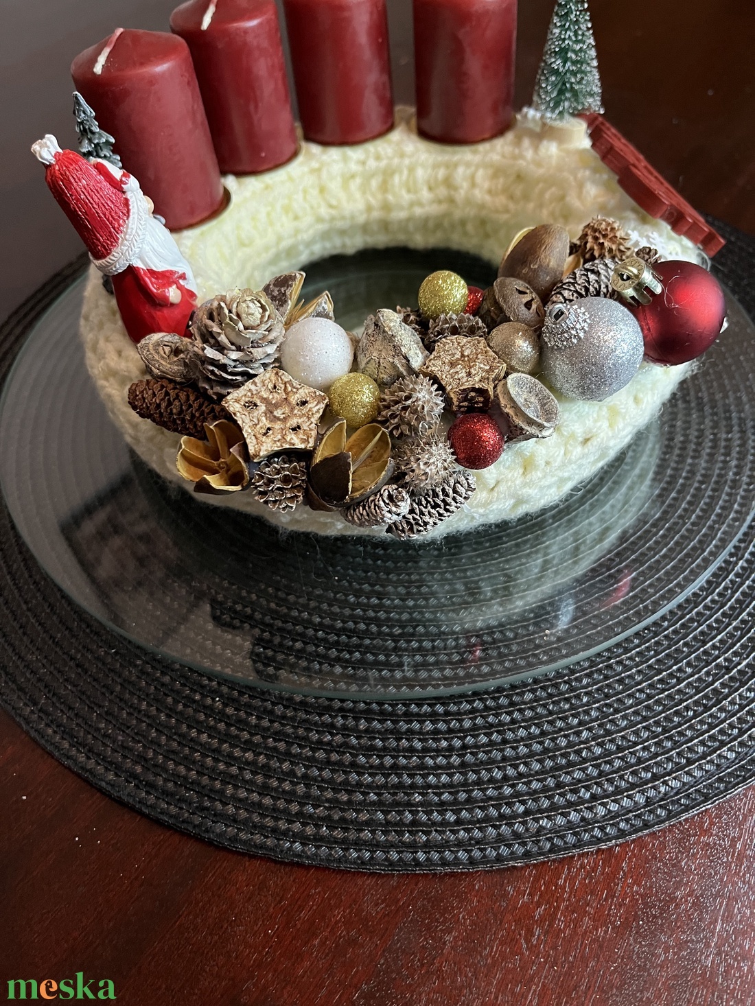 Manós adventi koszorú - karácsony - adventi díszek - adventi koszorú - Meska.hu