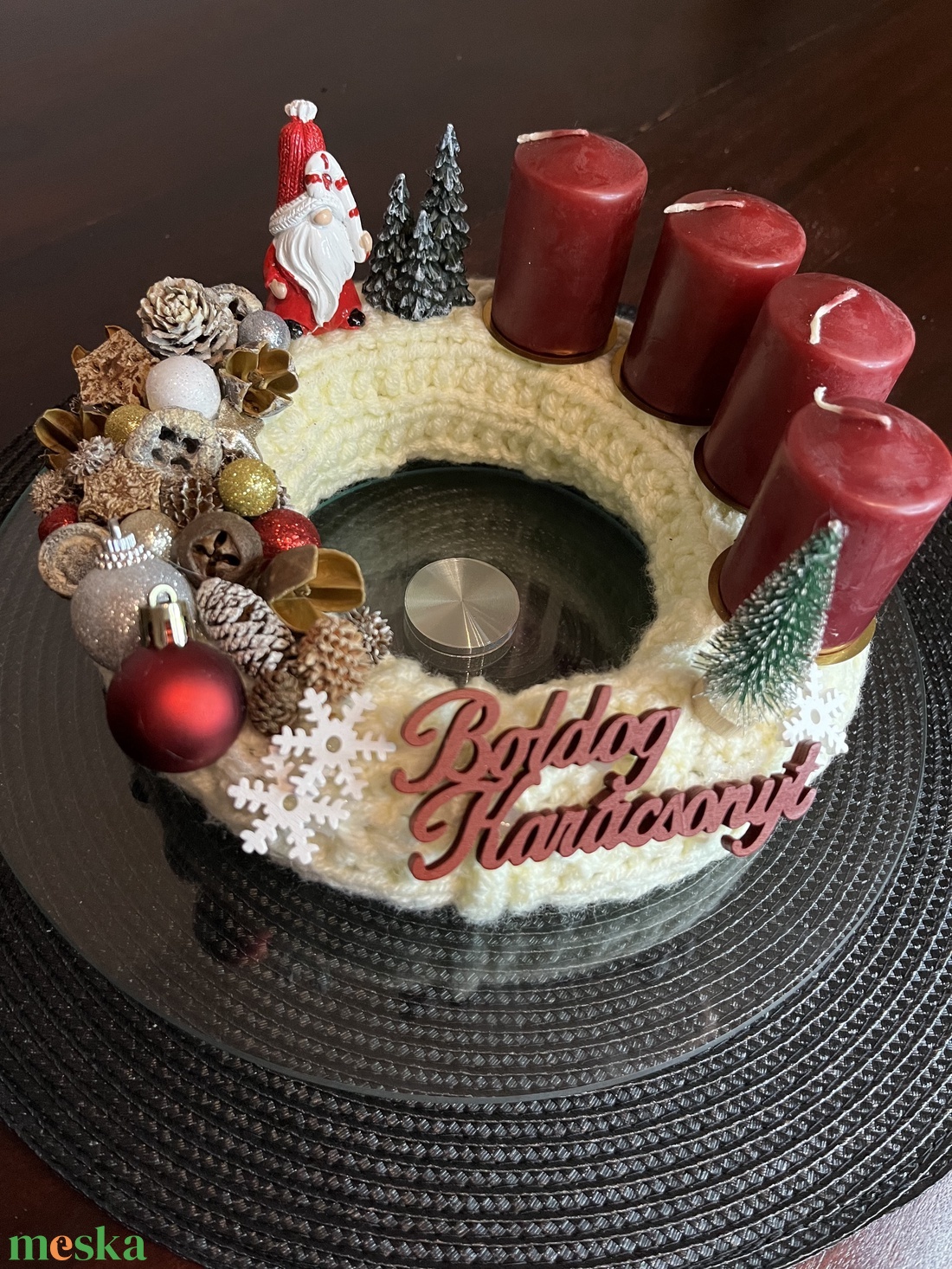 Manós adventi koszorú - karácsony - adventi díszek - adventi koszorú - Meska.hu