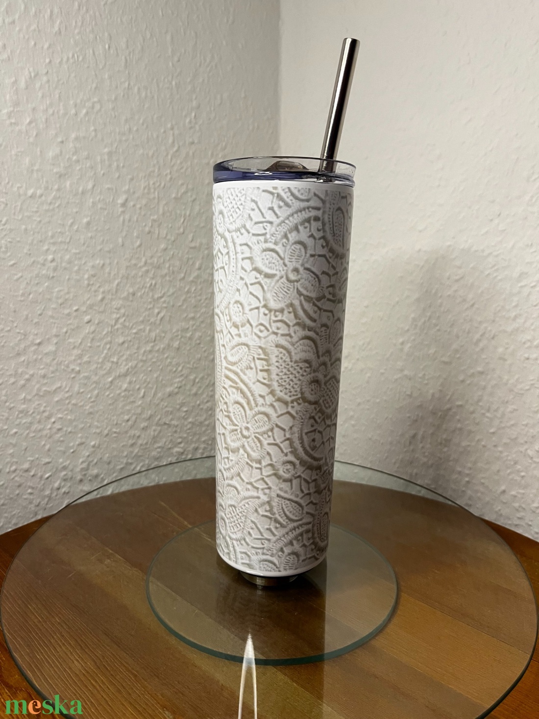 Skinny tumbler - fehér csipke virágos 600 ml - otthon & életmód - konyhafelszerelés, tálalás - italos kellékek - kulacsok - Meska.hu Skinny tumbler - fehér csipke virágos 600 ml - otthon & életmód - konyhafelszerelés, tálalás - italos kellékek - kulacsok - Meska.hu