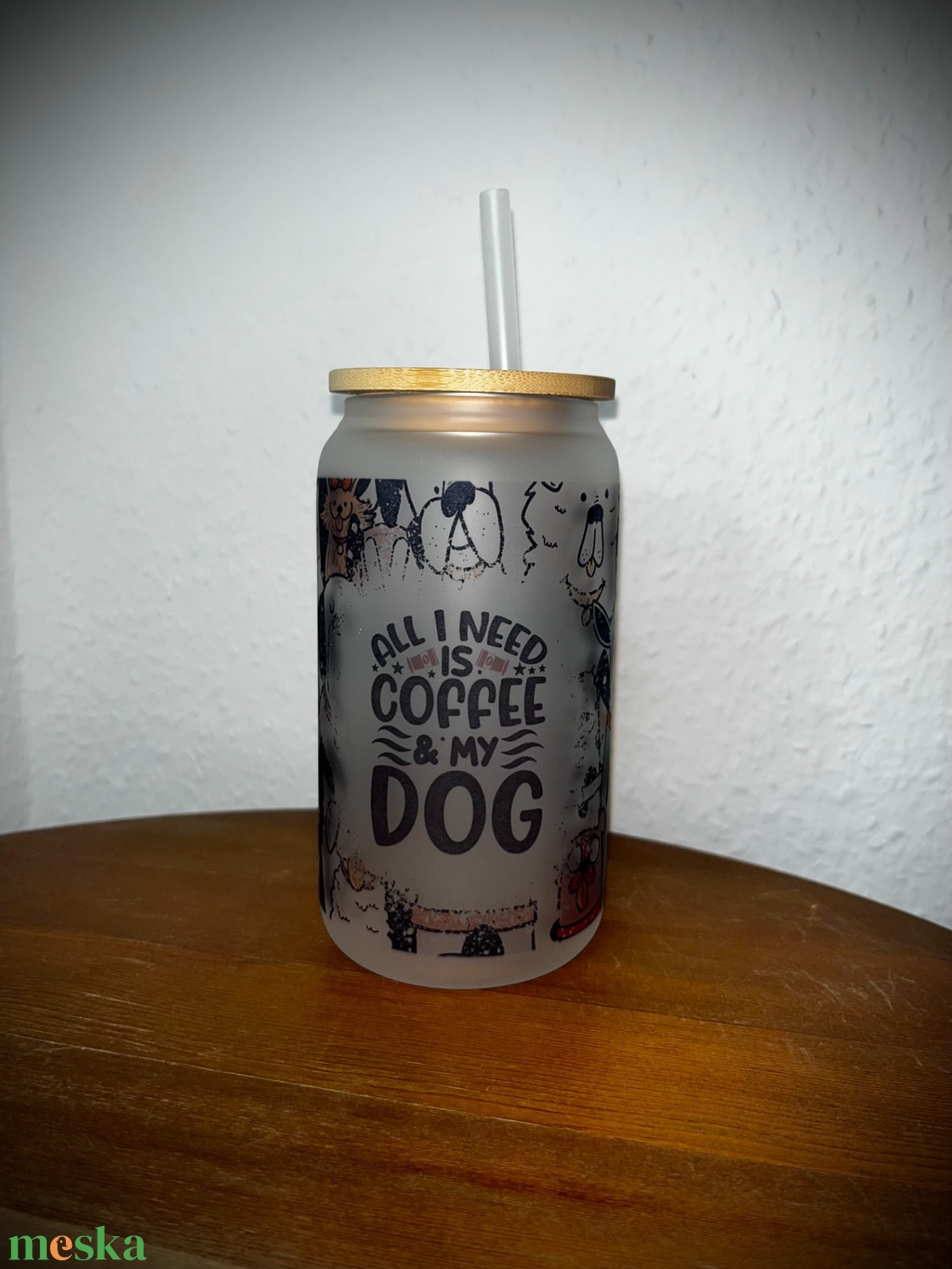 All I need is coffee and my dog opál üvegpohár 470 ml - művészet - más művészeti ág - Meska.hu All I need is coffee and my dog opál üvegpohár 470 ml - művészet - más művészeti ág - Meska.hu