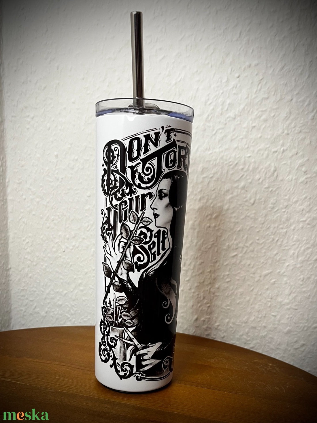 Morticia skinny tumbler 600 ml - otthon & életmód - konyhafelszerelés, tálalás - italos kellékek - kulacsok - Meska.hu Morticia skinny tumbler 600 ml - otthon & életmód - konyhafelszerelés, tálalás - italos kellékek - kulacsok - Meska.hu