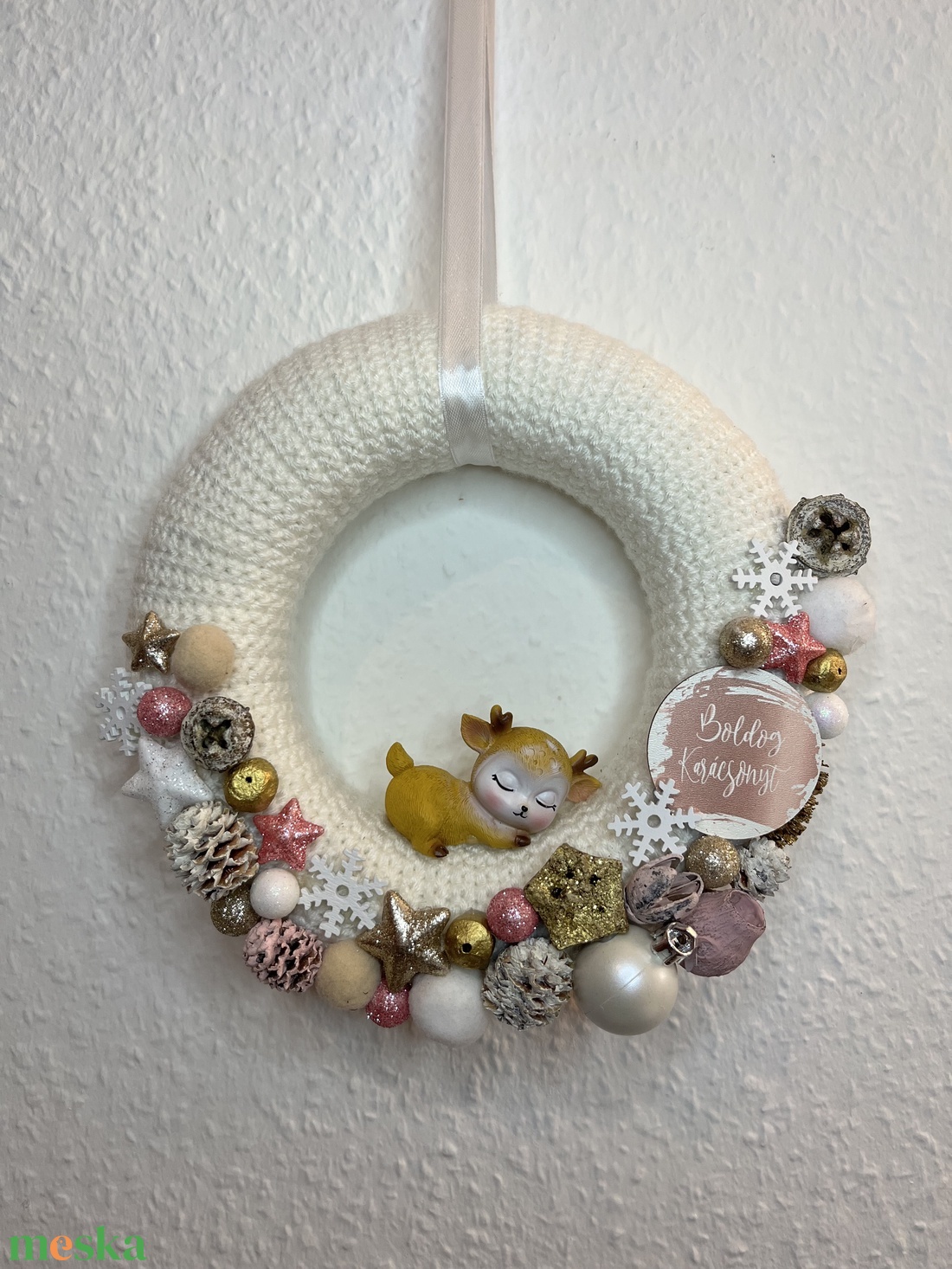 Őzikés szett  - karácsony - adventi díszek - adventi koszorú - Meska.hu