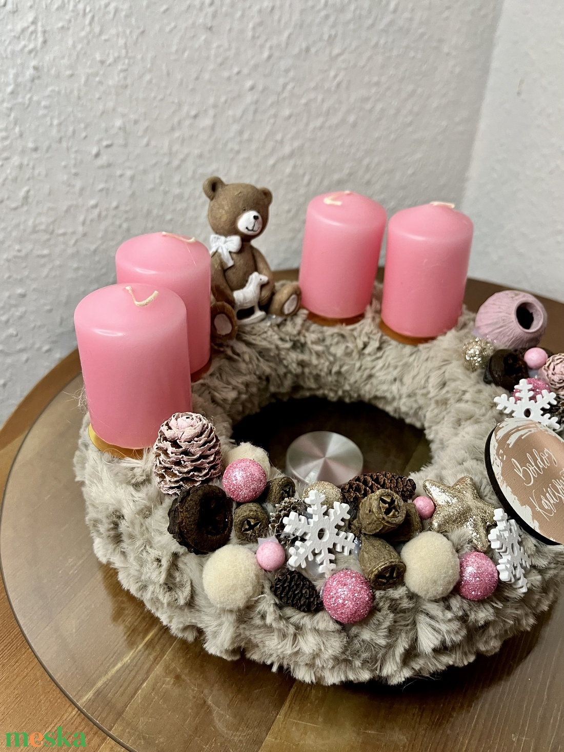 Macis adventi koszorú - karácsony - adventi díszek - adventi koszorú - Meska.hu