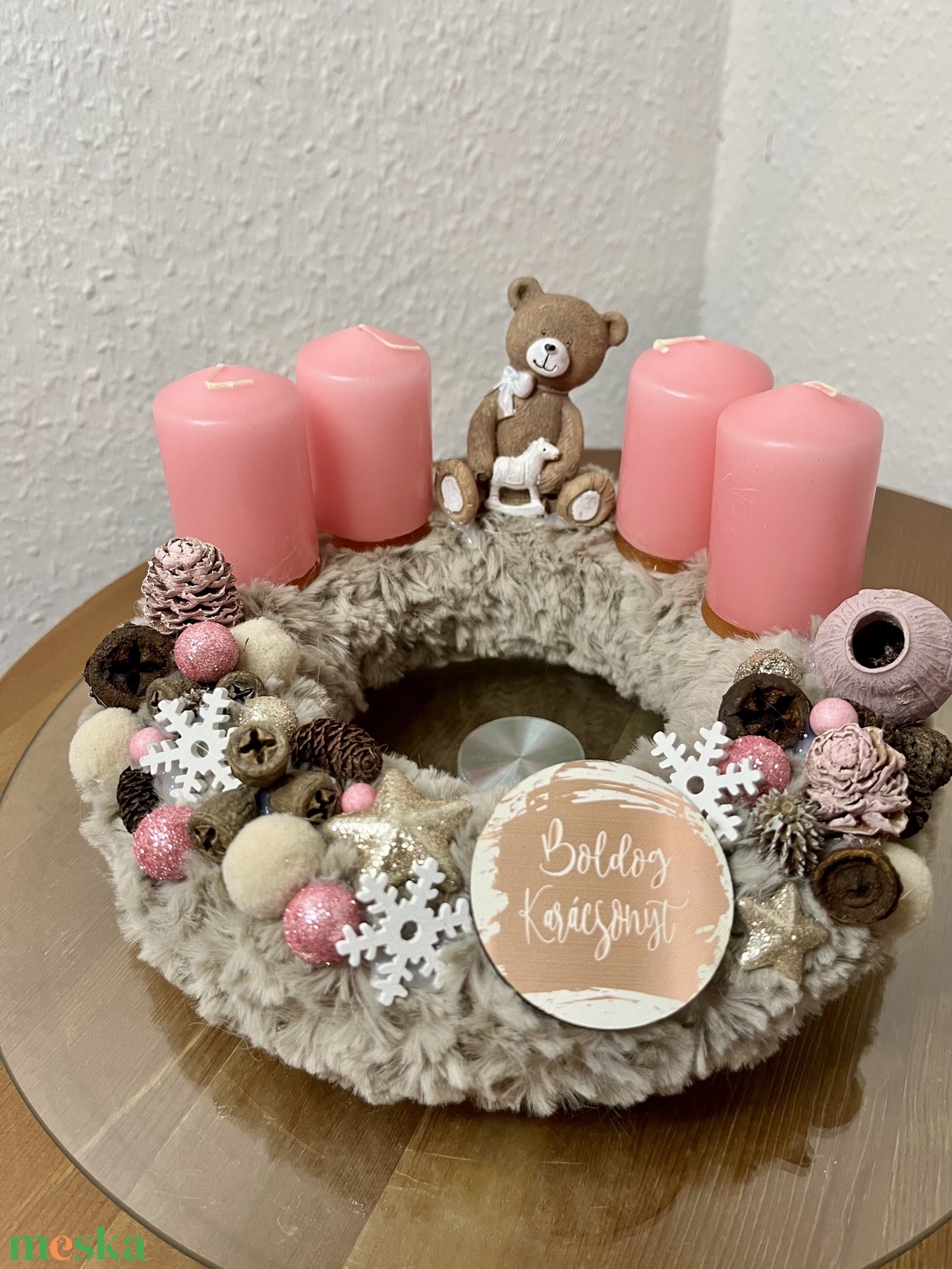 Macis adventi koszorú - karácsony - adventi díszek - adventi koszorú - Meska.hu