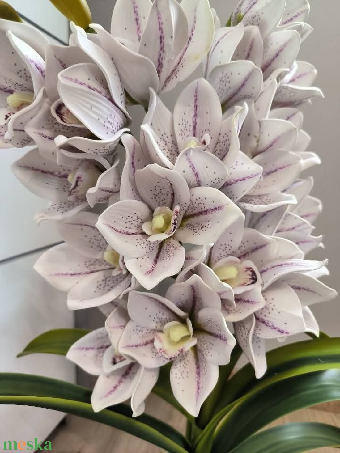 Csónakorchidea dekoráció - otthon & életmód - dekoráció - asztal és polc dekoráció - asztaldísz - Meska.hu