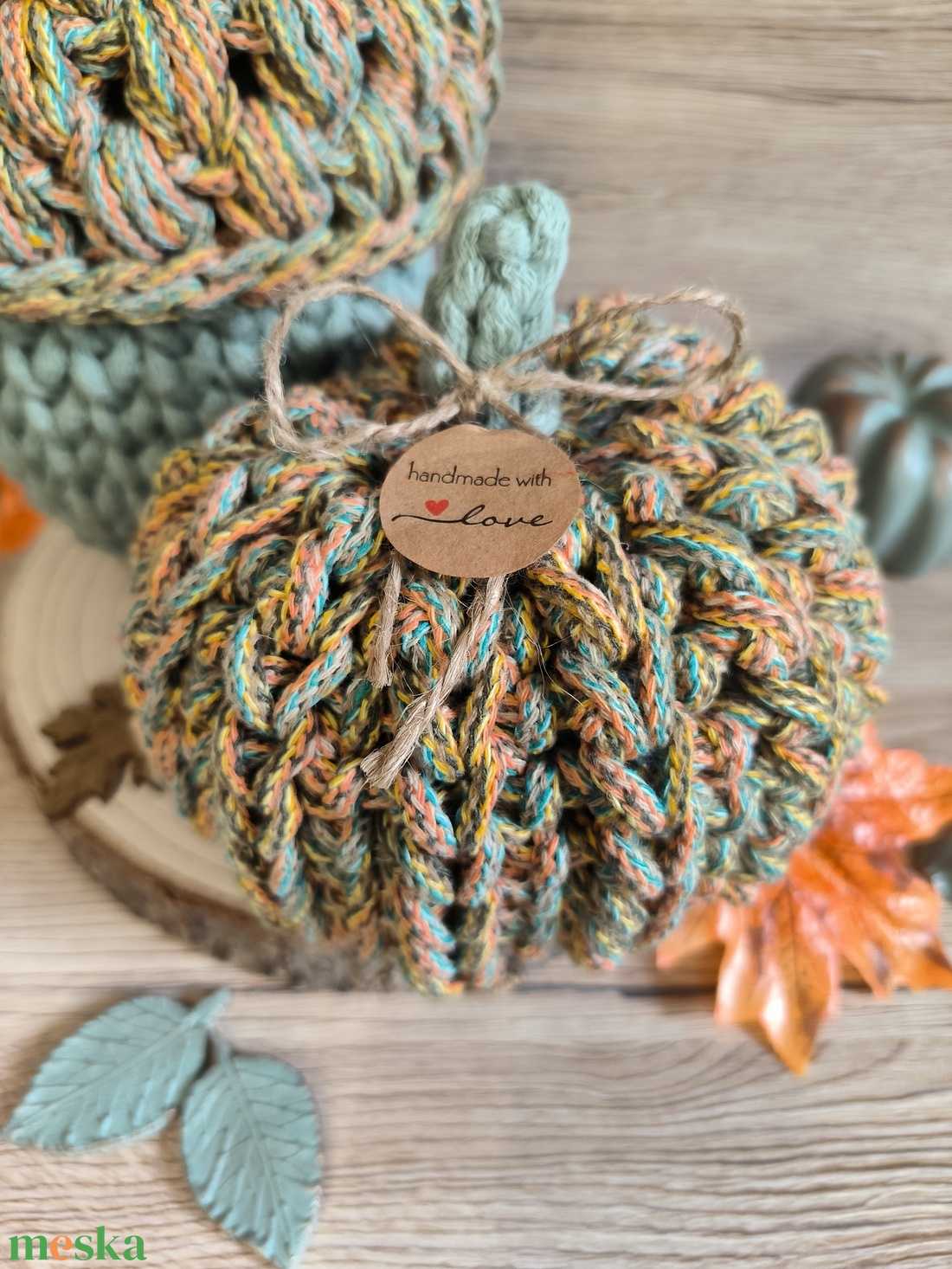 Rusztikus makk tároló és tök szett - otthon & életmód - dekoráció - asztal és polc dekoráció - asztaldísz - Meska.hu