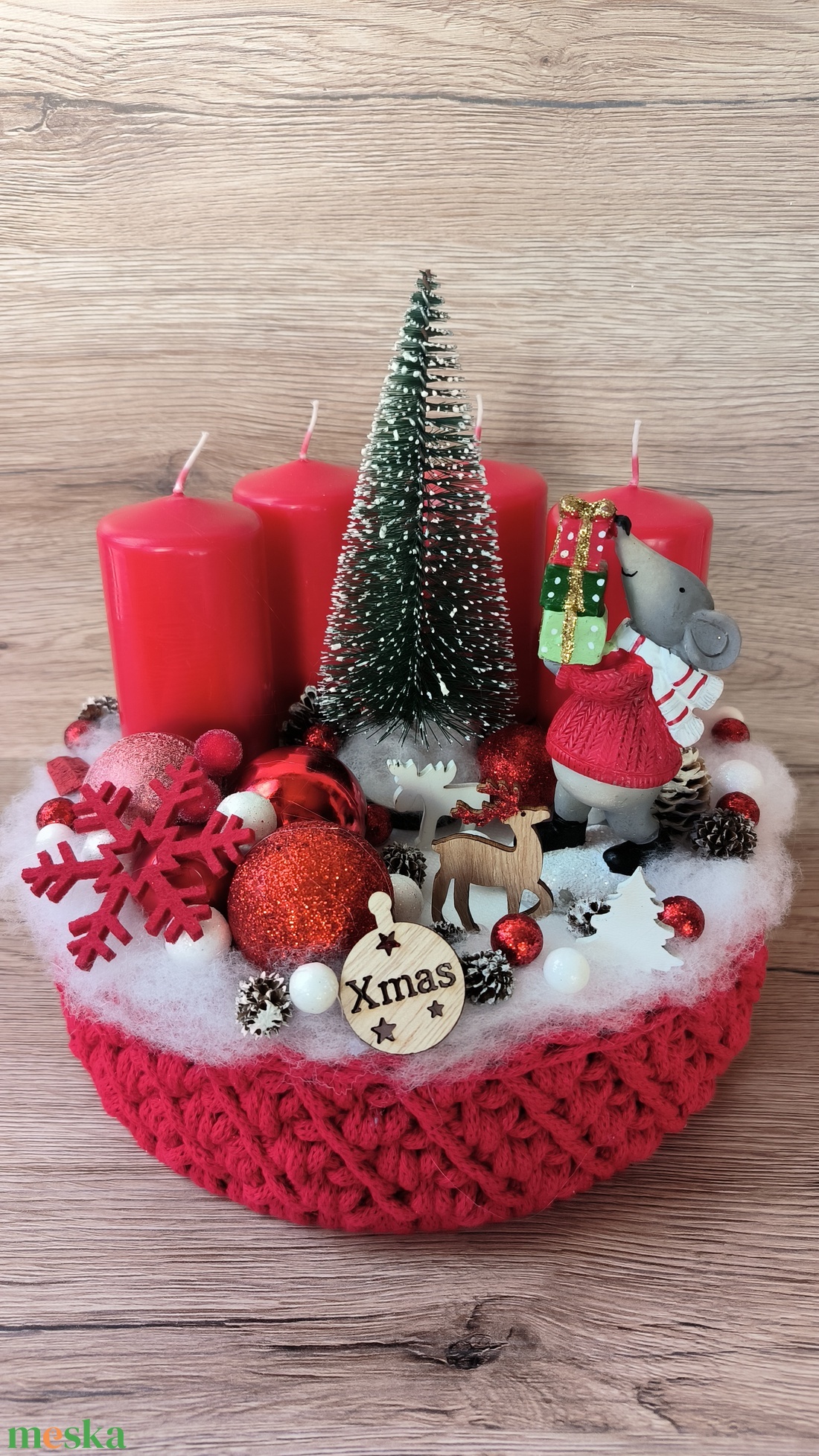 Adventi dekoráció egérkével - karácsony - adventi díszek - adventi gyertyadíszek és koszorúdíszek - Meska.hu Adventi dekoráció egérkével - karácsony - adventi díszek - adventi gyertyadíszek és koszorúdíszek - Meska.hu