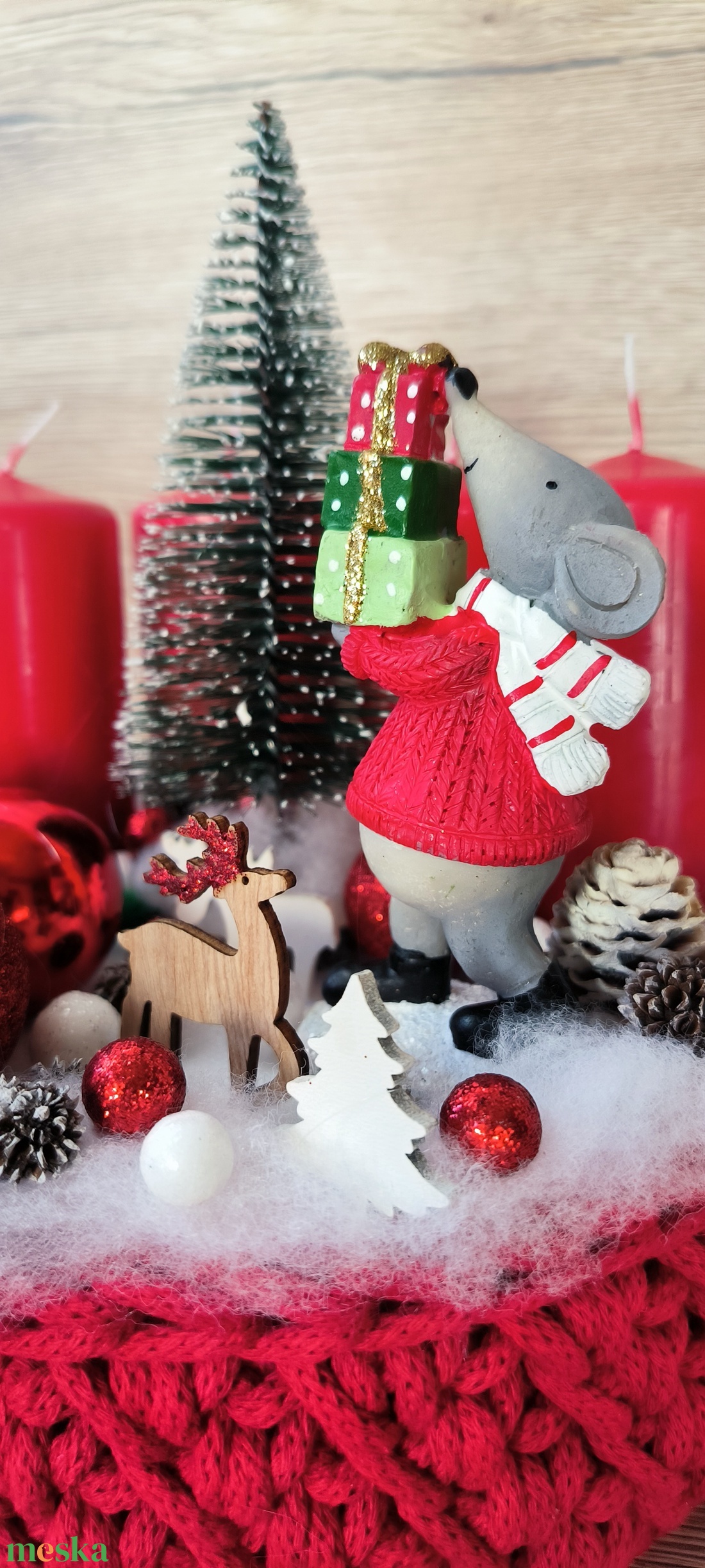 Adventi dekoráció egérkével - karácsony - adventi díszek - adventi gyertyadíszek és koszorúdíszek - Meska.hu Adventi dekoráció egérkével - karácsony - adventi díszek - adventi gyertyadíszek és koszorúdíszek - Meska.hu