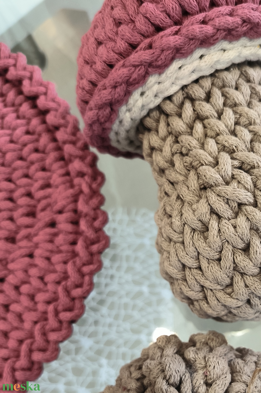 Őszi horgolt szett - otthon & életmód - dekoráció - asztal és polc dekoráció - asztaldísz - Meska.hu