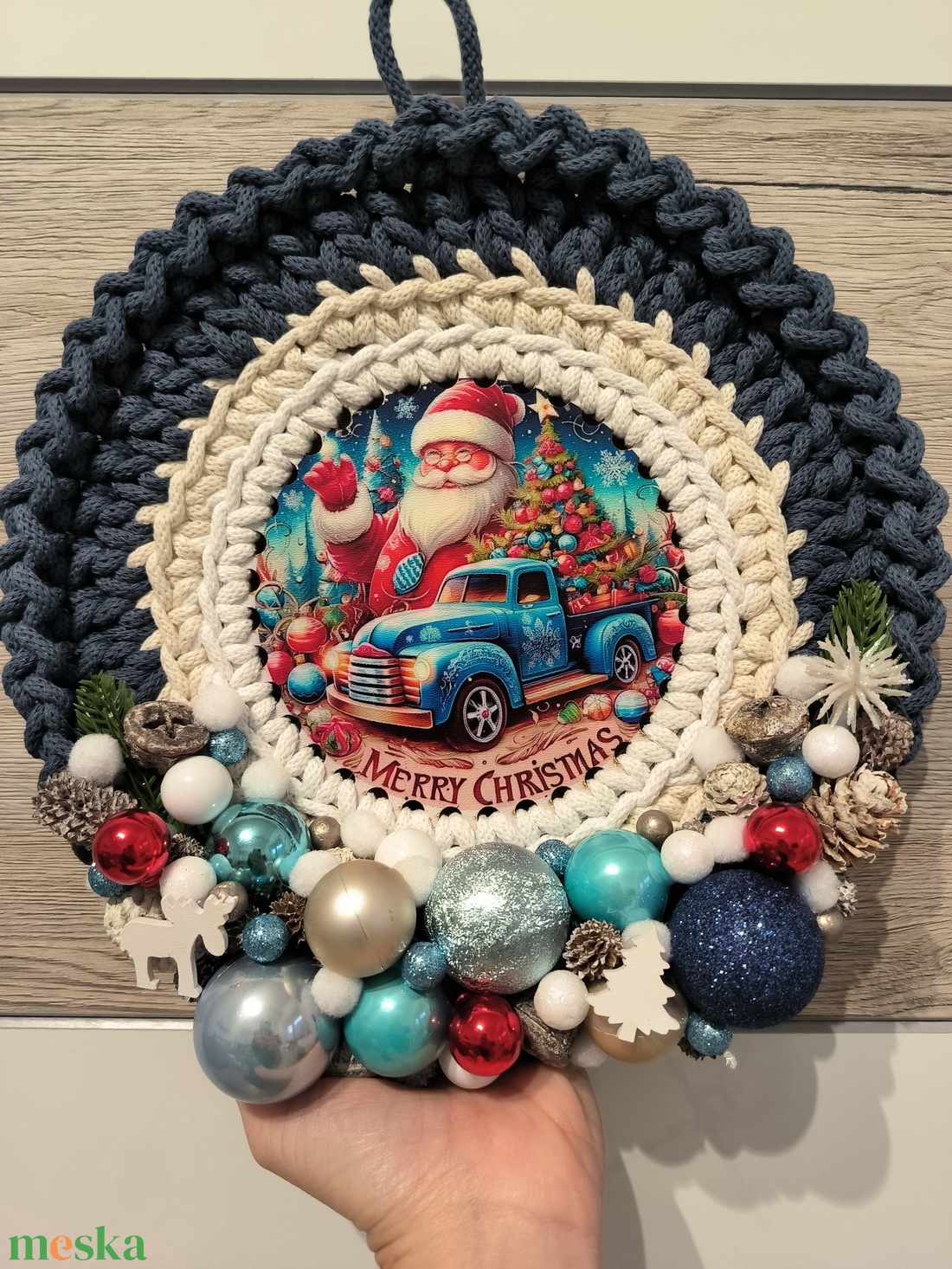 Karácsonyi horgolt ajtódísz  - karácsony - karácsonyi lakásdekoráció - karácsonyi ajtódíszek - Meska.hu Karácsonyi horgolt ajtódísz  - karácsony - karácsonyi lakásdekoráció - karácsonyi ajtódíszek - Meska.hu