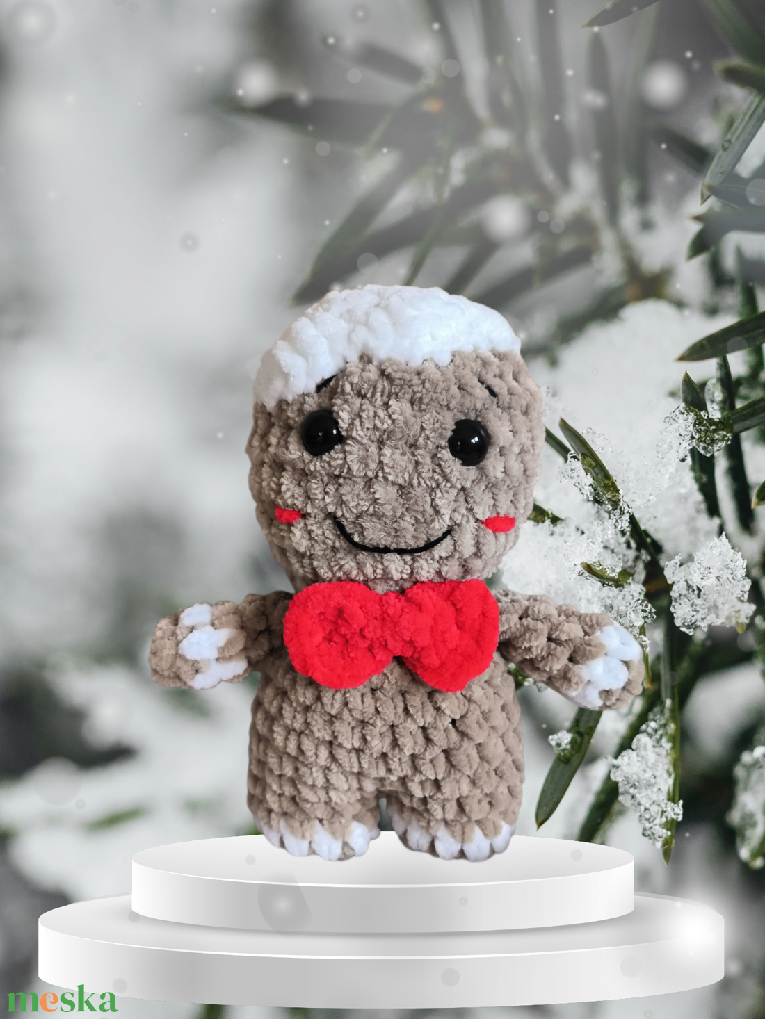 Horgolt plüss mézi kicsi - karácsony - mikulás - mikulás ajándékok - Meska.hu