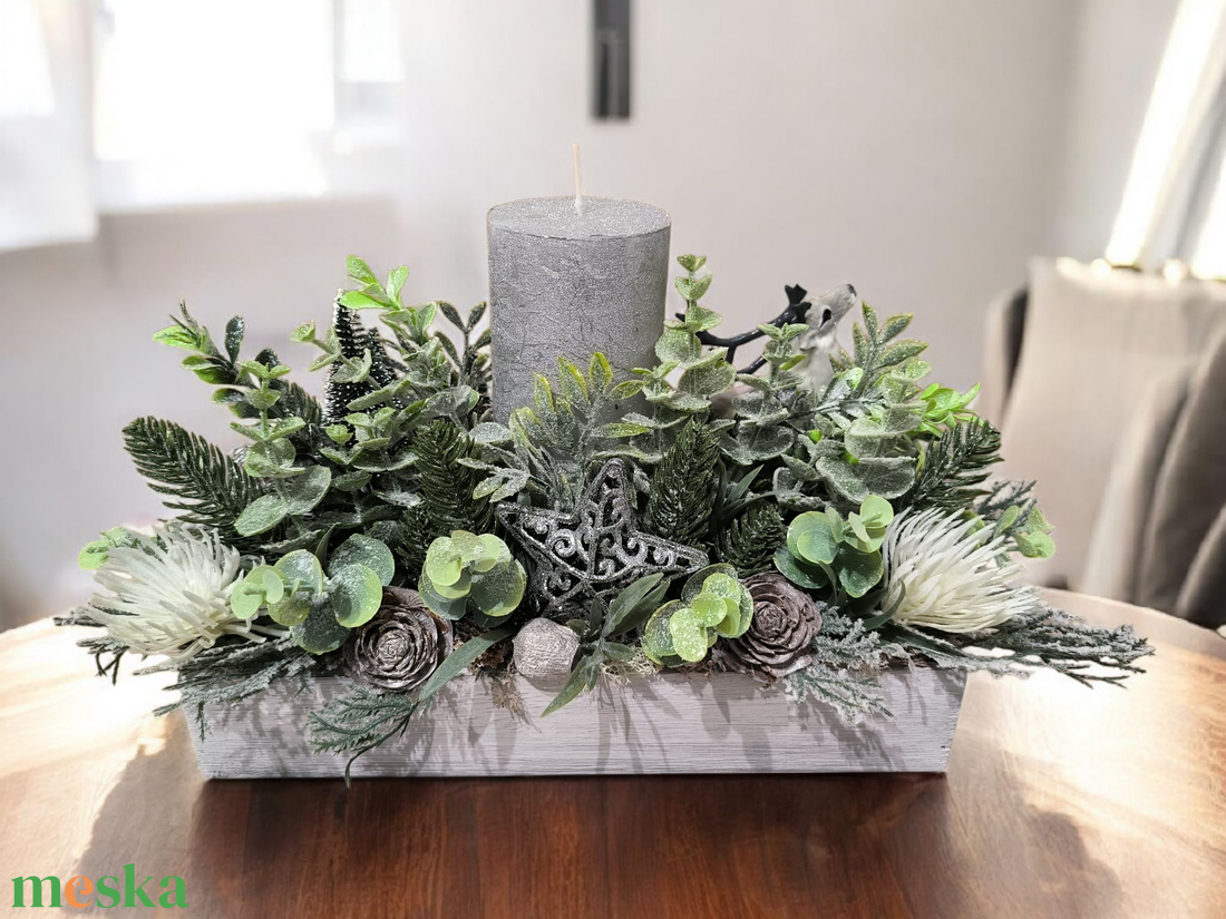 Téli mese ünnepi asztaldísz  - karácsony - karácsonyi lakásdekoráció - ünnepi asztaldekoráció - Meska.hu