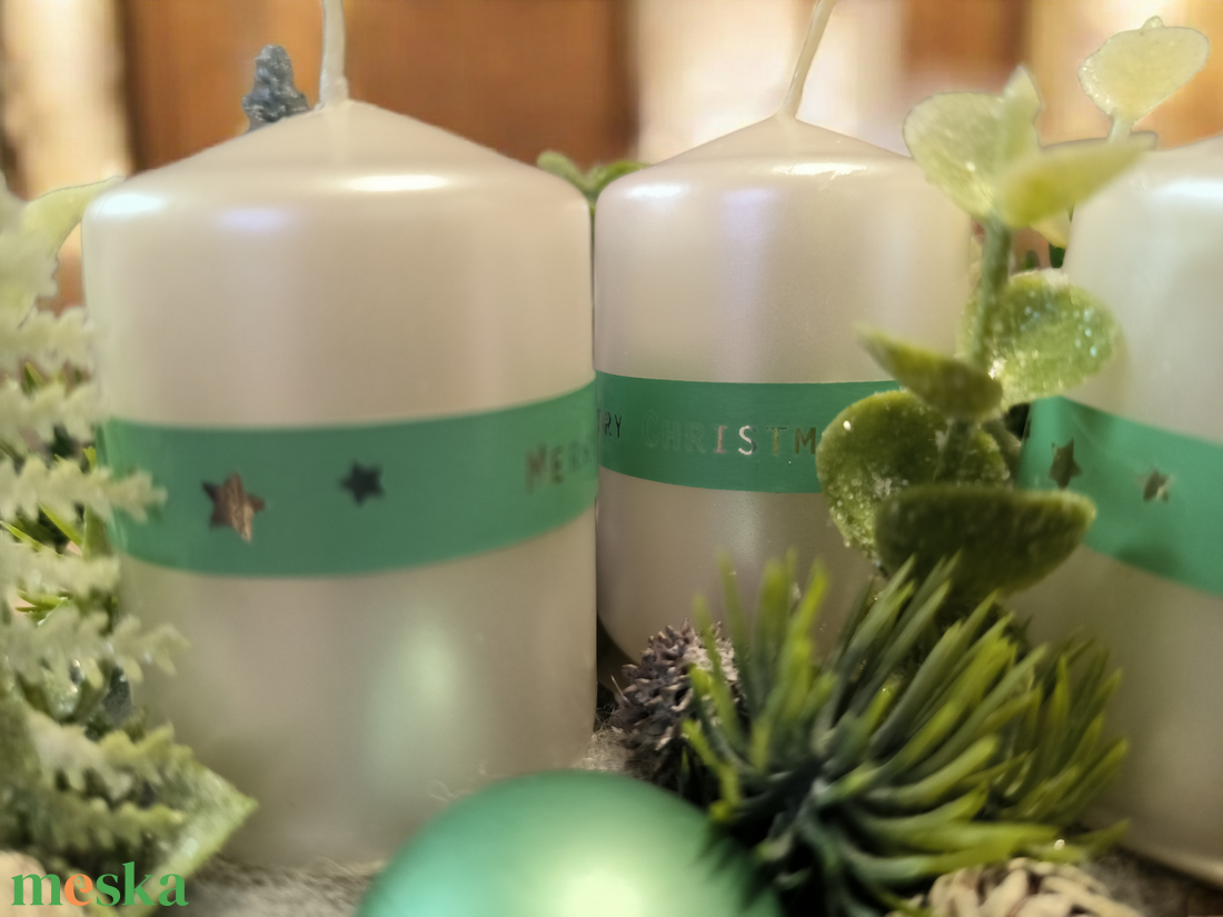 Adventi asztali dekoráció - angyalka téli világa  - karácsony - adventi díszek - adventi asztaldísz - Meska.hu