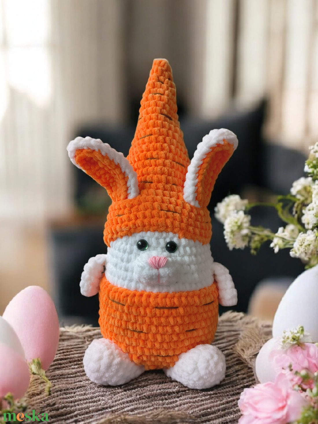 Horgolt nyuszi répa köntösben - játék & sport - plüssállat & játékfigura - nyuszi - Meska.hu