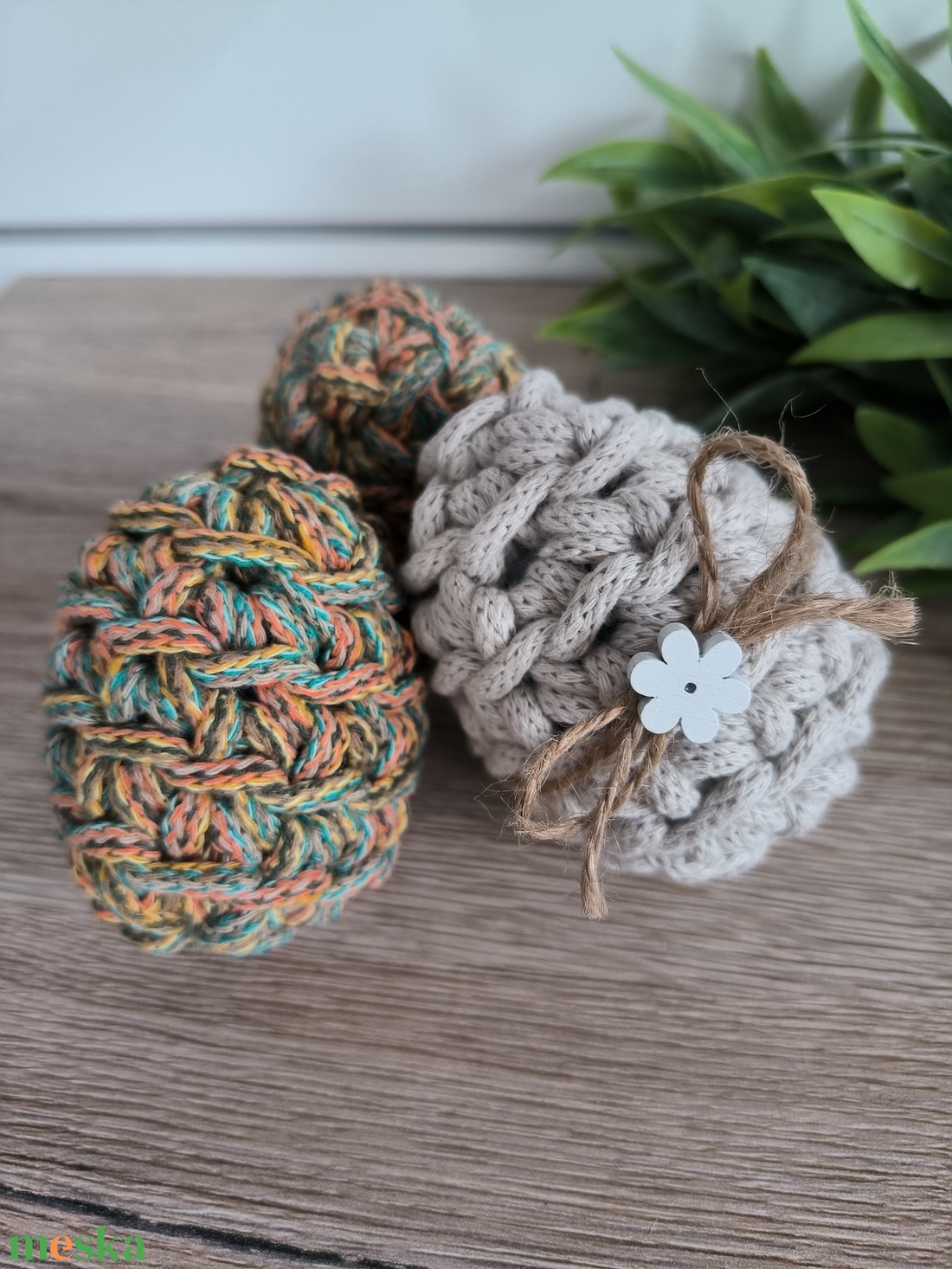 Húsvéti horgolt szett (7 db-os) - otthon & életmód - dekoráció - húsvéti asztaldíszek - Meska.hu