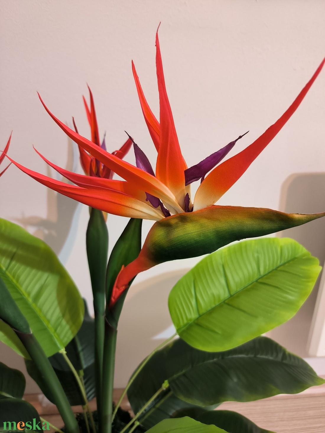 Mű papagájvirág dekoráció II. - otthon & életmód - virágdekoráció - virágdíszek - virágdísz kaspóban - Meska.hu