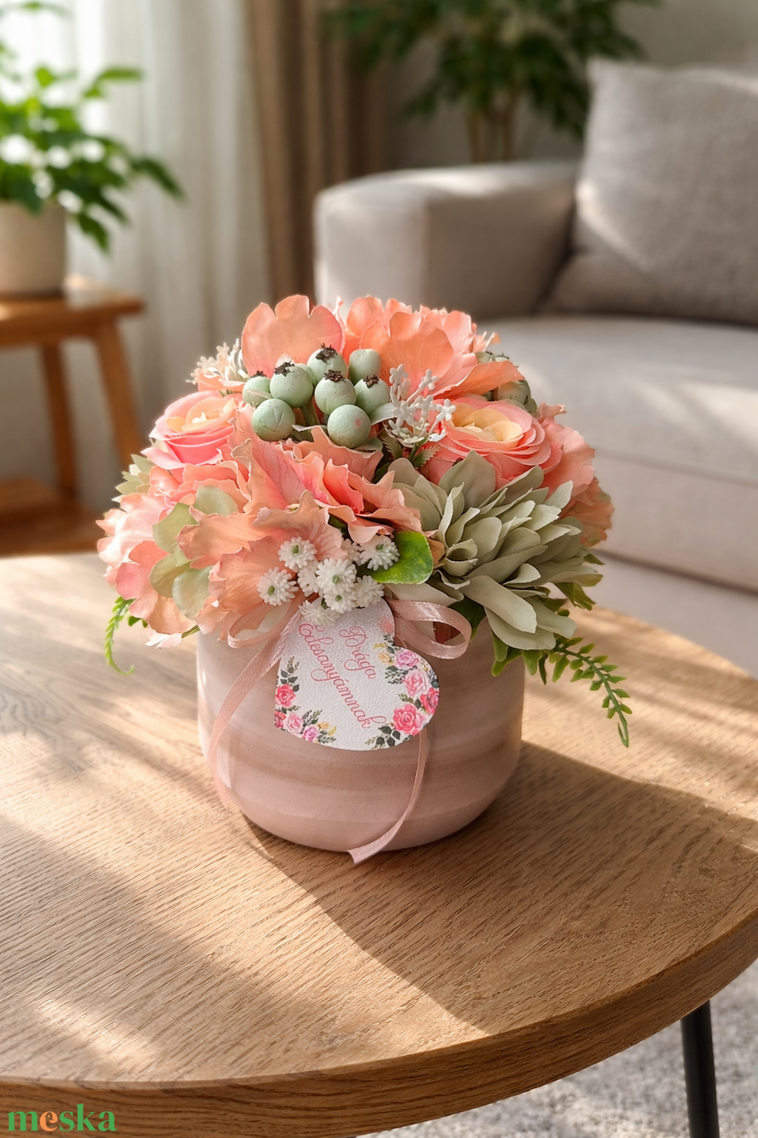 Tavaszi hangulatú virágdekor � Anyák napi ajándéknak is - otthon & életmód - dekoráció - asztal és polc dekoráció - asztaldísz - Meska.hu