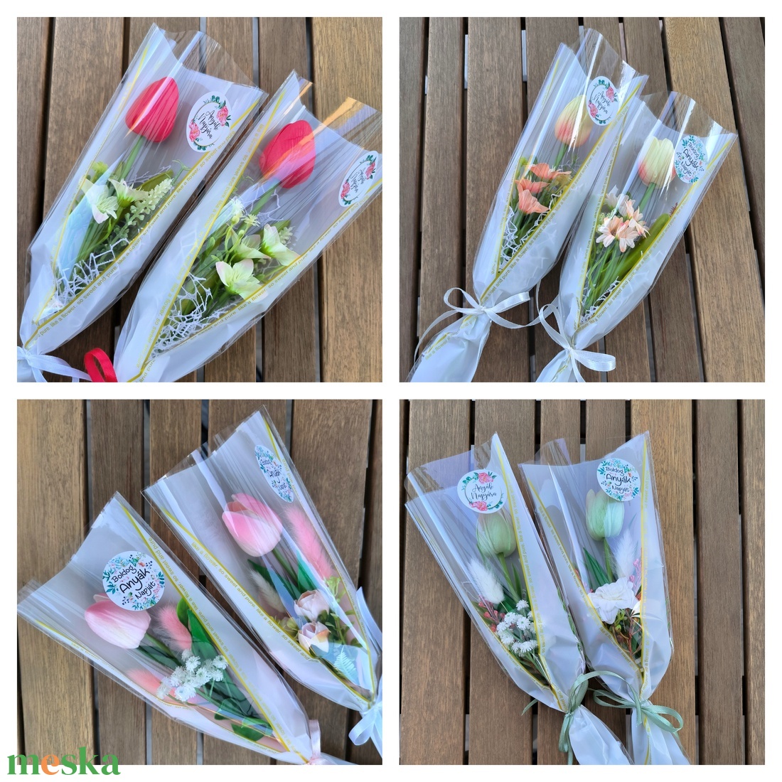 Anyák napi tulipános kedvesség  - otthon & életmód - virágdekoráció - virágok - virágcsokor - Meska.hu