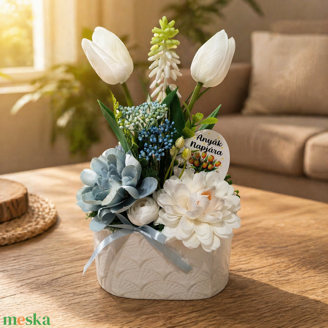 Tulipános kedvesség Anyák napjára  - otthon & életmód - dekoráció - asztal és polc dekoráció - asztaldísz - Meska.hu