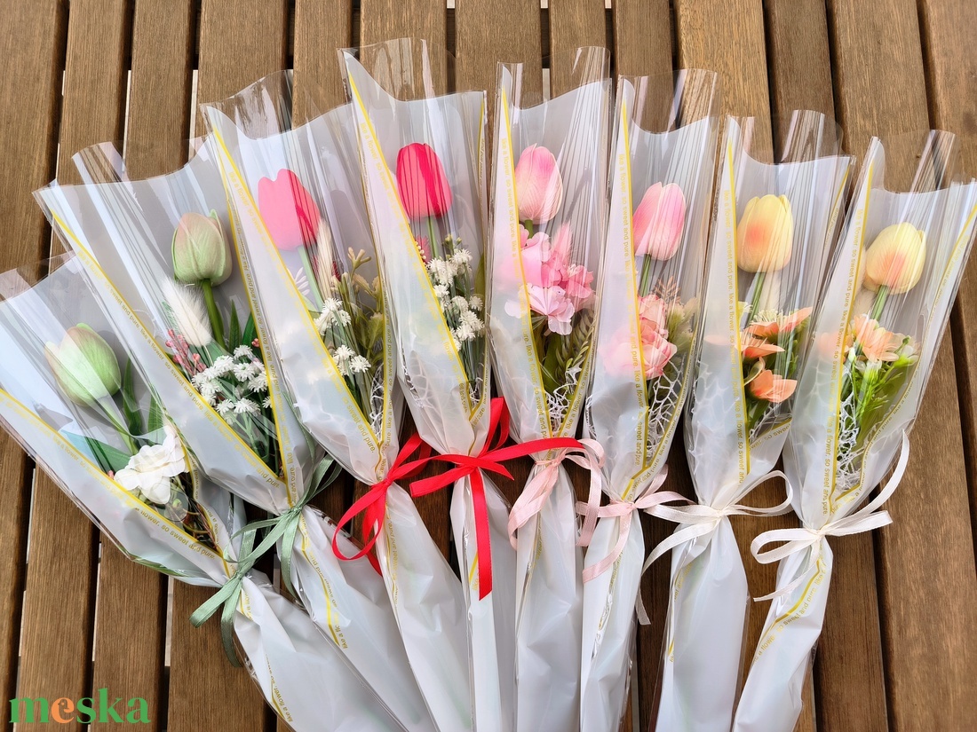 Tulipános kedvesség  - otthon & életmód - virágdekoráció - virágok - virágcsokor - Meska.hu