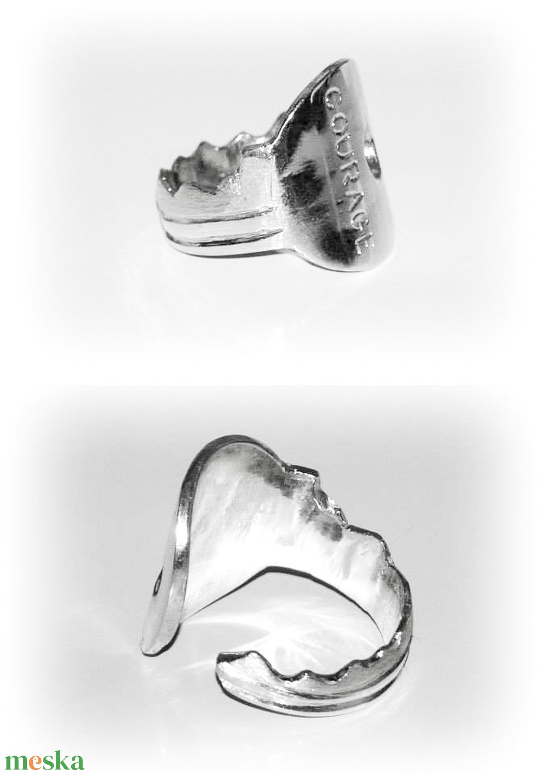 Ezüst kulcs gyűrű - ékszer - gyűrű - statement gyűrű - Meska.hu