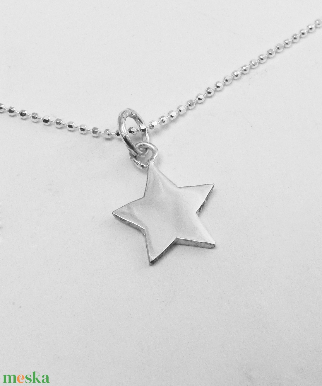 Ezüst  csillag medál - ékszer - nyaklánc - medál - Meska.hu