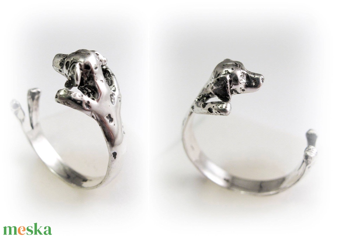 Ezüst dalmata gyűrű - ékszer - gyűrű - figurális gyűrű - Meska.hu