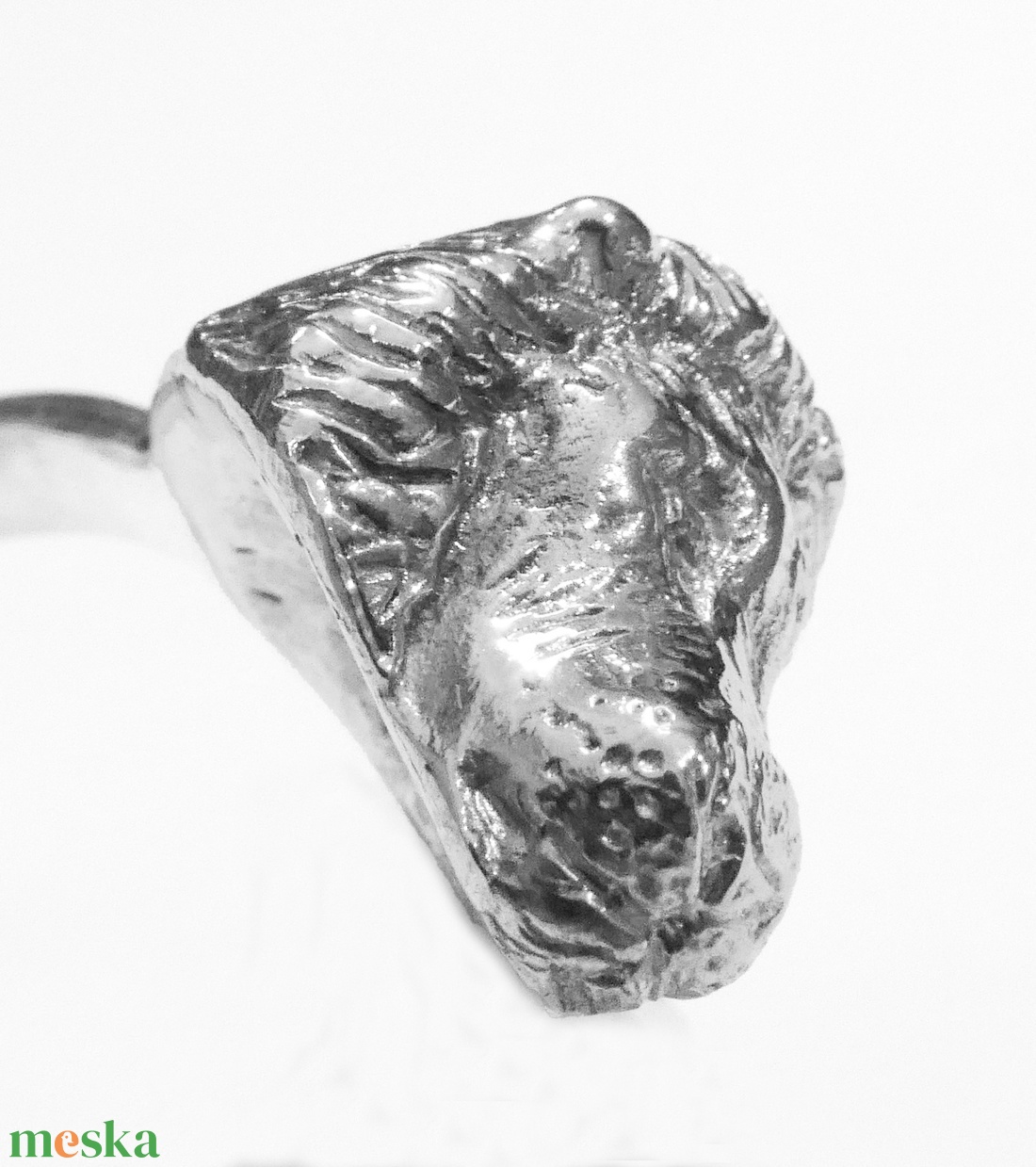 Ezüst oroszlános karkötő, karperec - ékszer - karkötő - karperec - Meska.hu