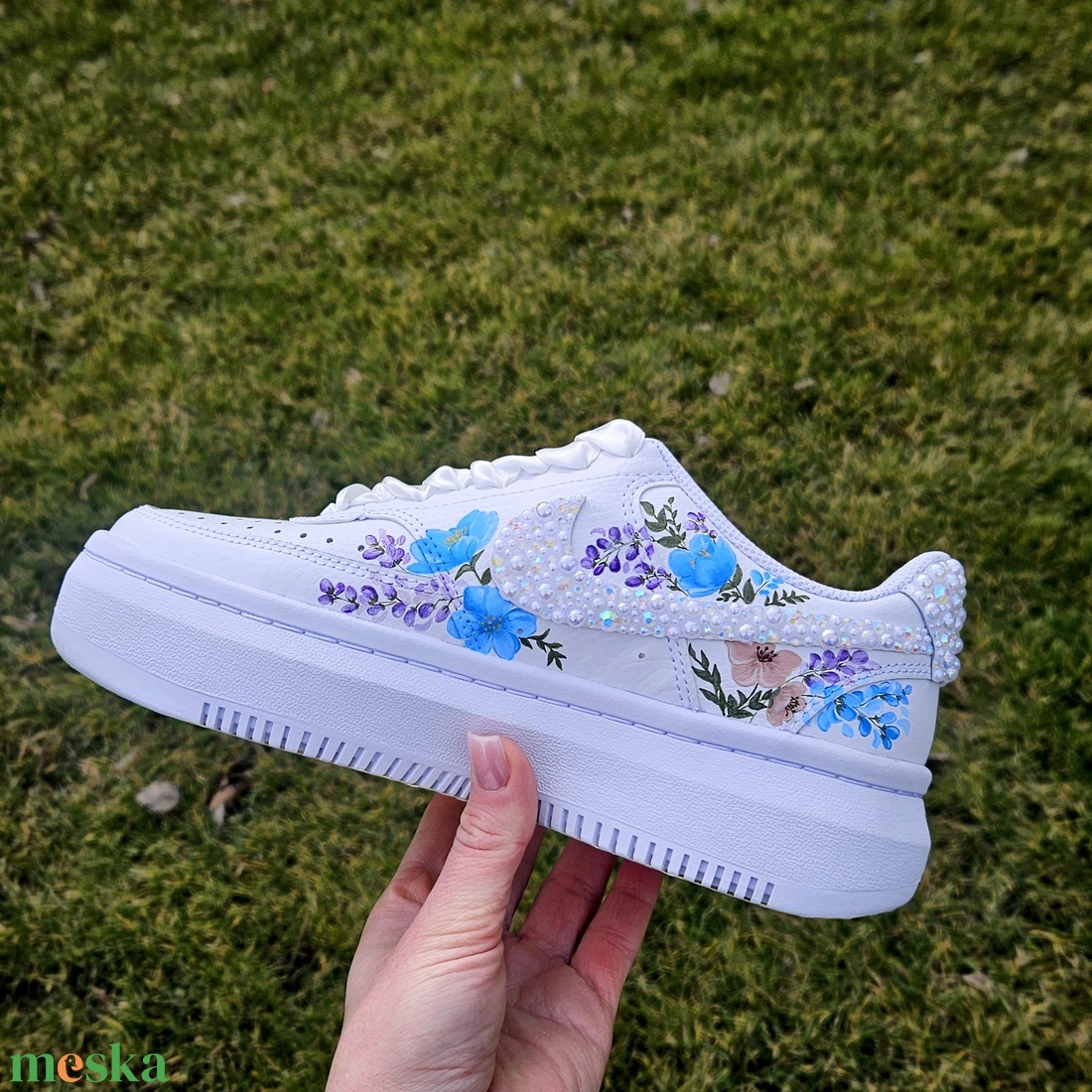 Custom Bride Nike Air Force - Esküvői cipő - esküvő - cipő és cipőklipsz - Meska.hu
