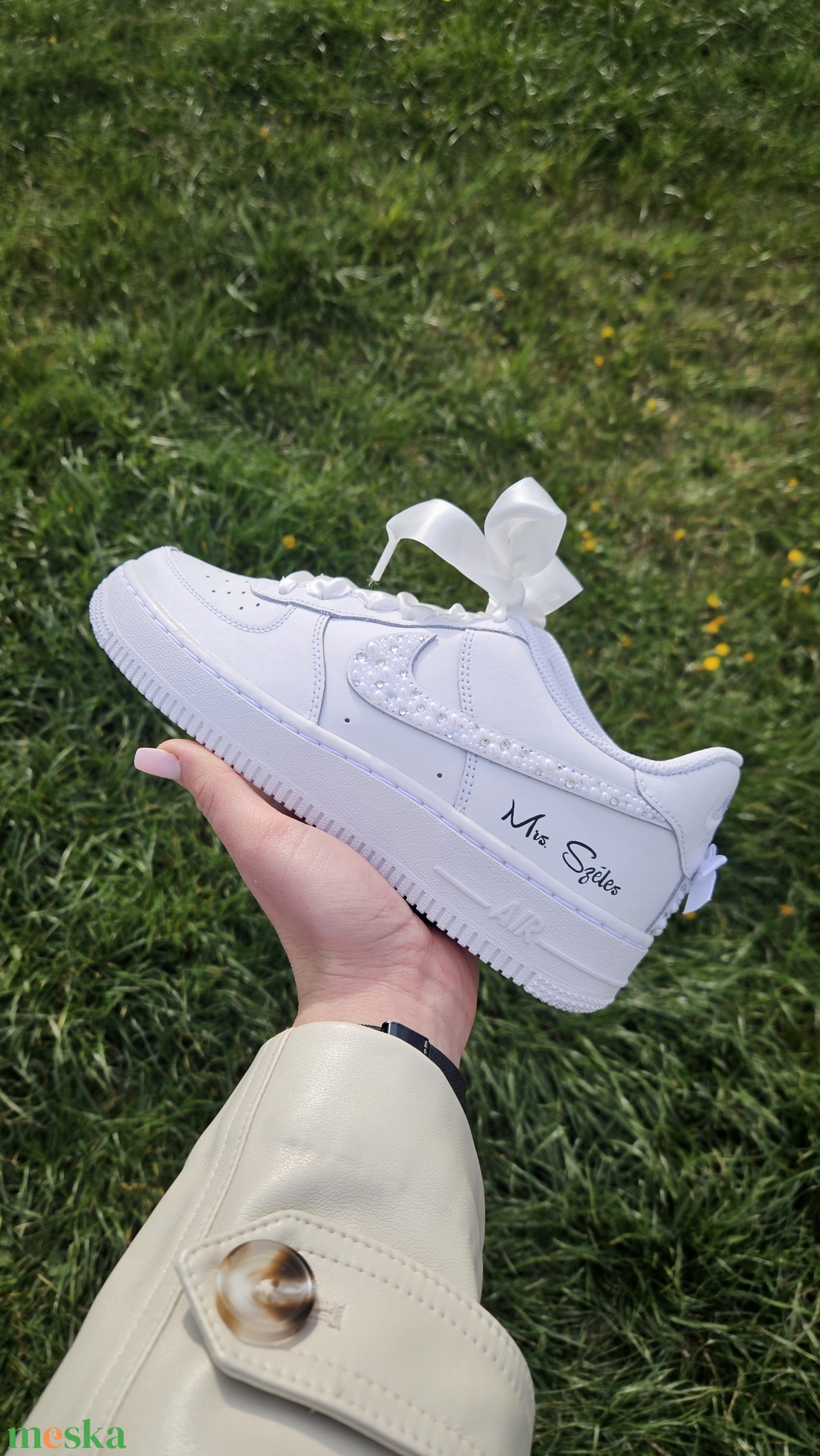 Egyedi esküvői cipő - Custom wedding NIKE - esküvő - cipő és cipőklipsz - Meska.hu