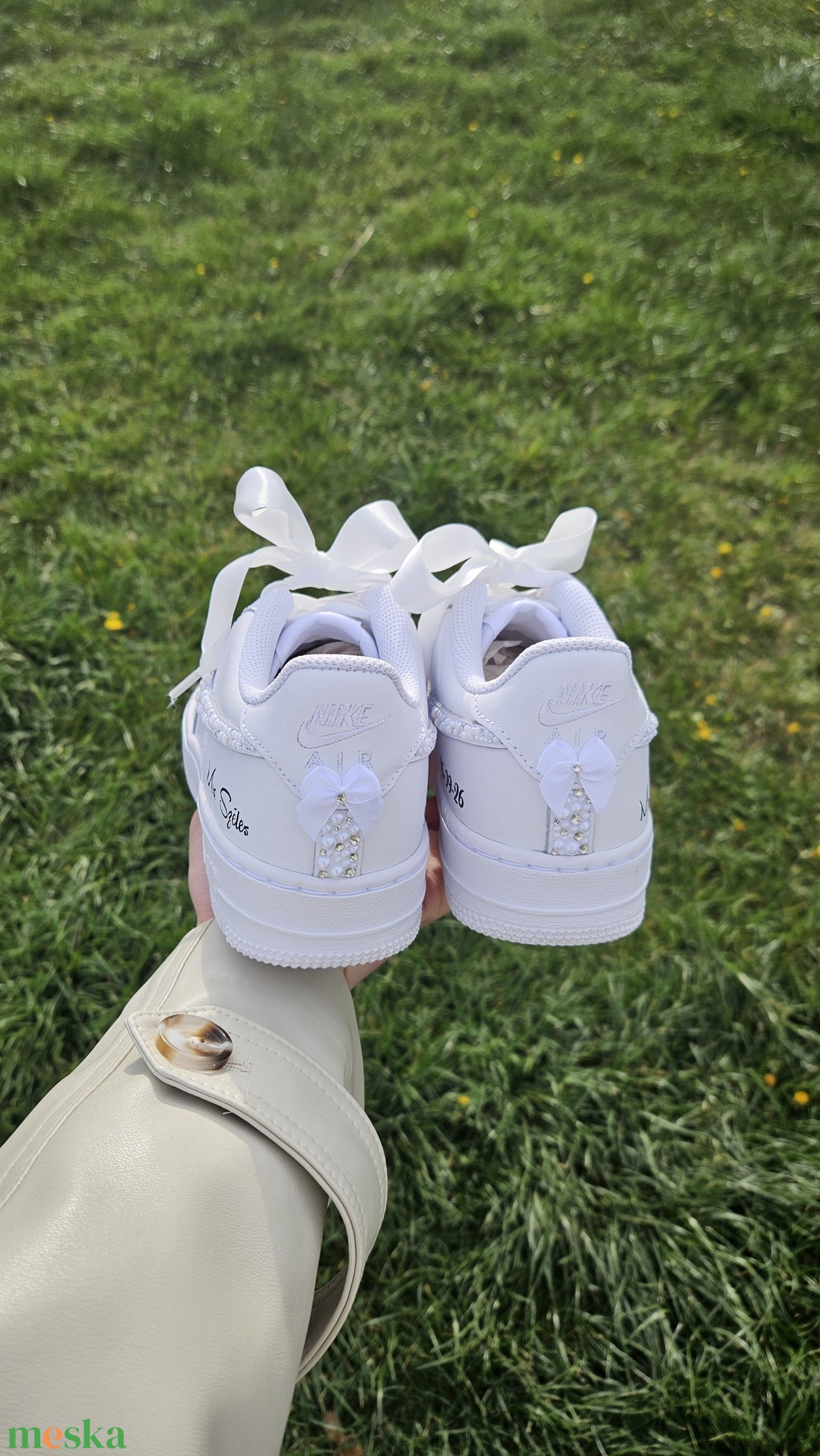 Egyedi esküvői cipő - Custom wedding NIKE - esküvő - cipő és cipőklipsz - Meska.hu