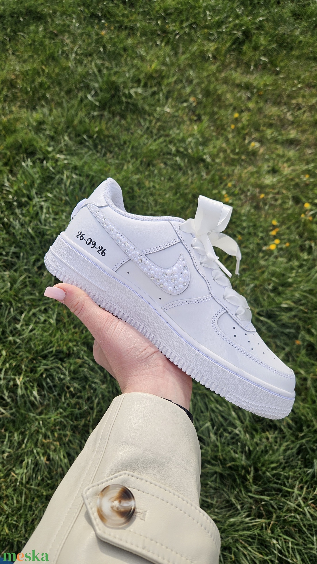 Egyedi esküvői cipő - Custom wedding NIKE - esküvő - cipő és cipőklipsz - Meska.hu