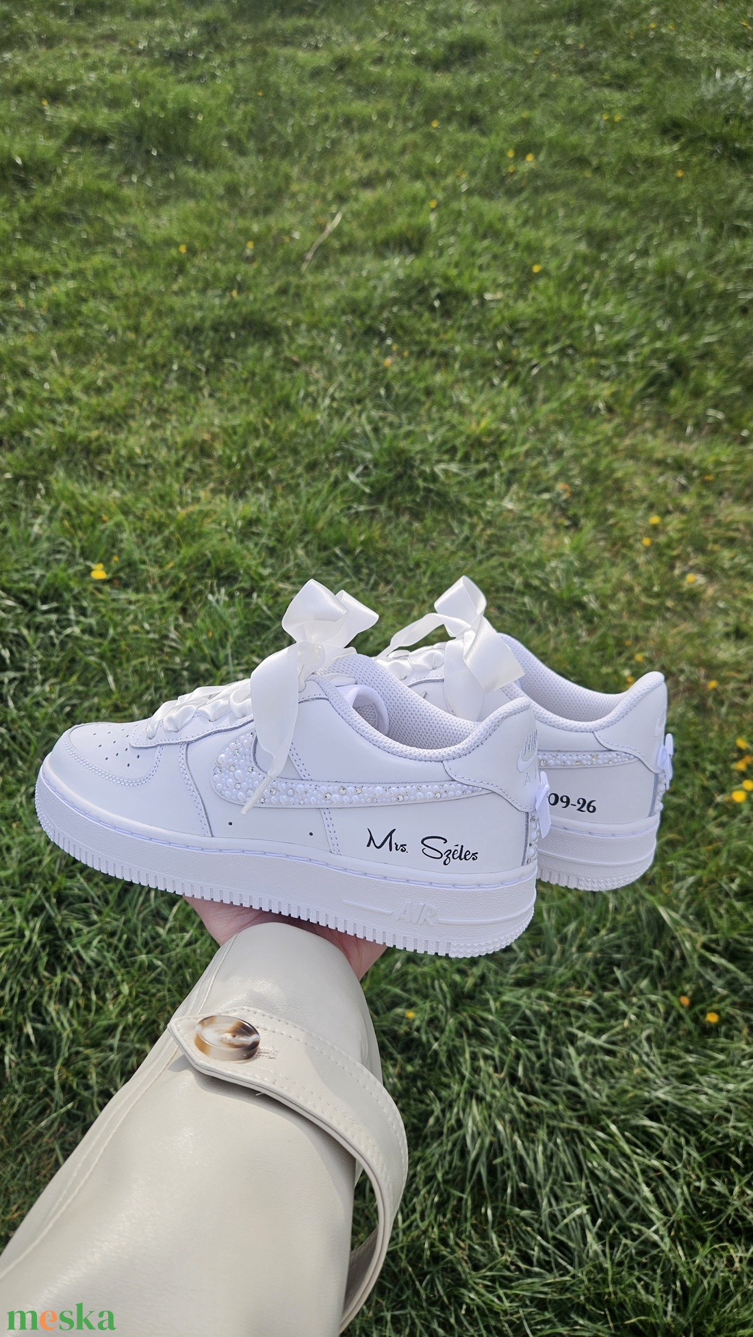 Egyedi esküvői cipő - Custom wedding NIKE - esküvő - cipő és cipőklipsz - Meska.hu
