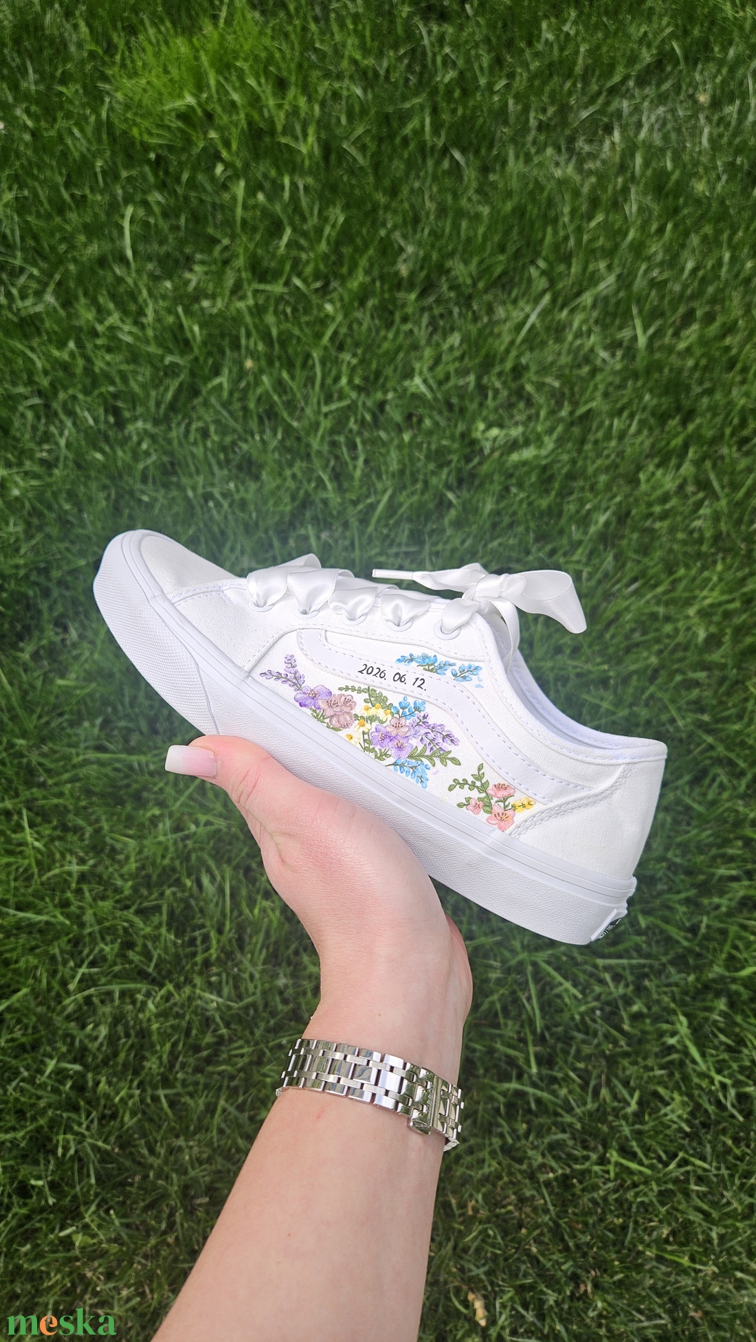 Custom Vans - egyedi kézzel festett cipő  - esküvő - cipő és cipőklipsz - Meska.hu