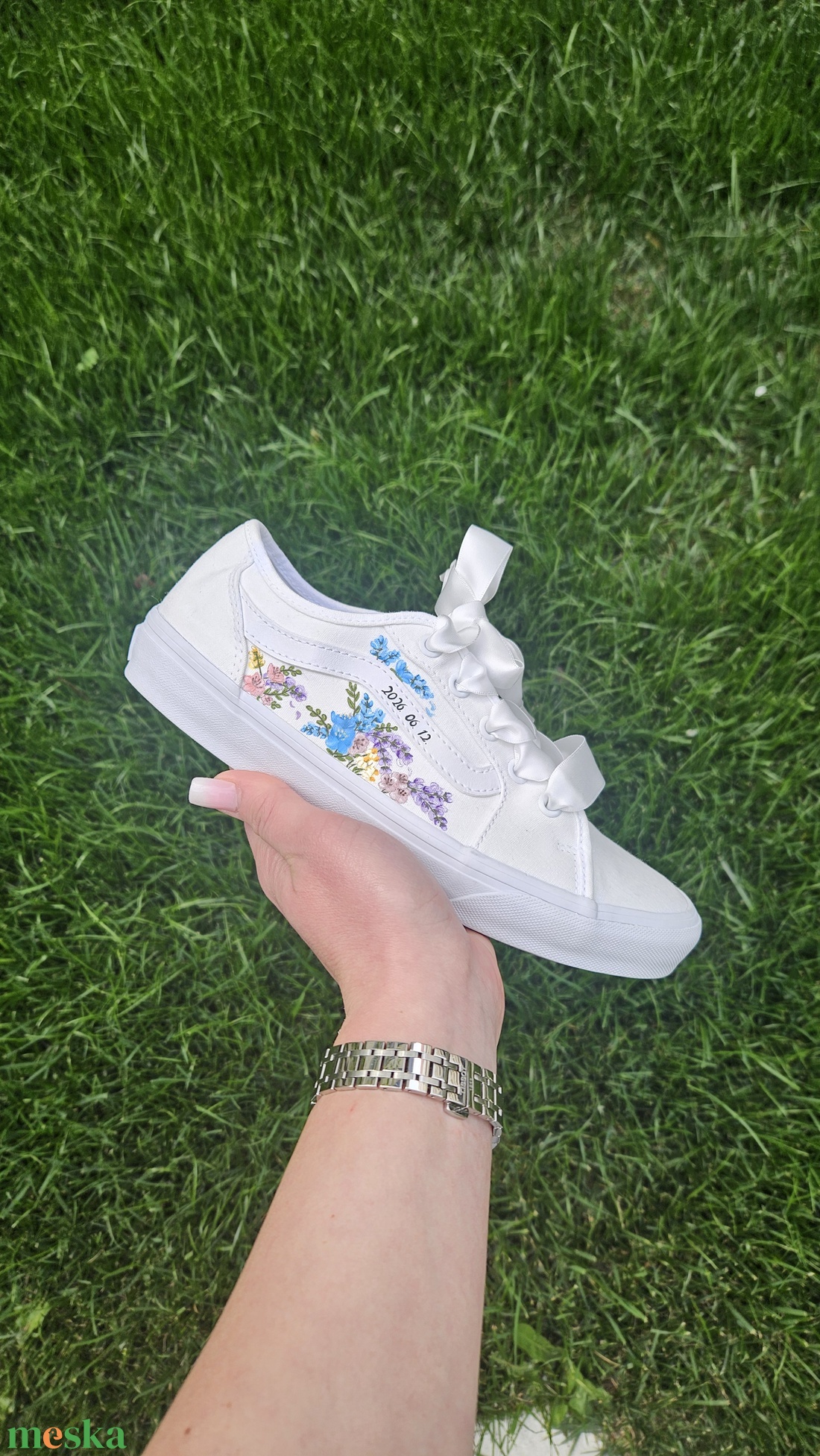 Custom Vans - egyedi kézzel festett cipő  - esküvő - cipő és cipőklipsz - Meska.hu
