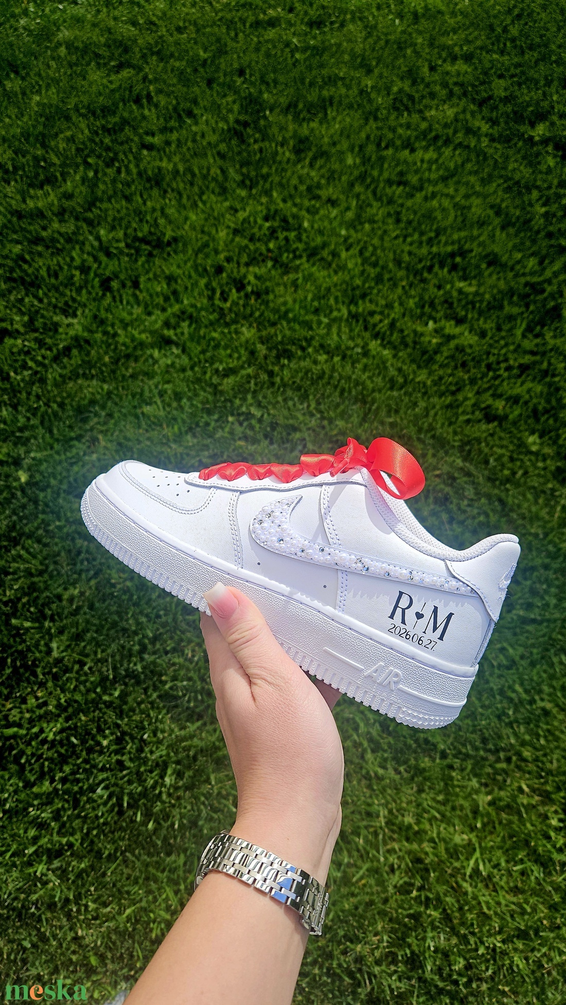 Páros egyedi esküvői cipő - Custom wedding NIKE  - esküvő - cipő és cipőklipsz - Meska.hu