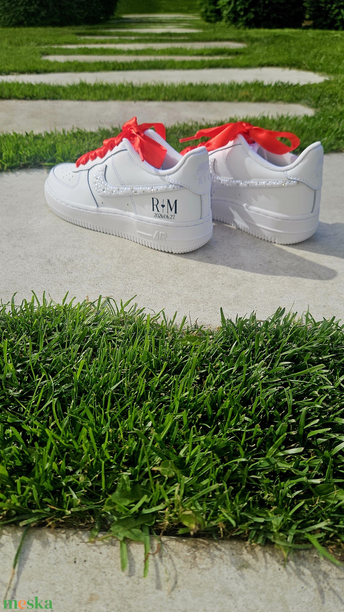 Páros egyedi esküvői cipő - Custom wedding NIKE  - esküvő - cipő és cipőklipsz - Meska.hu