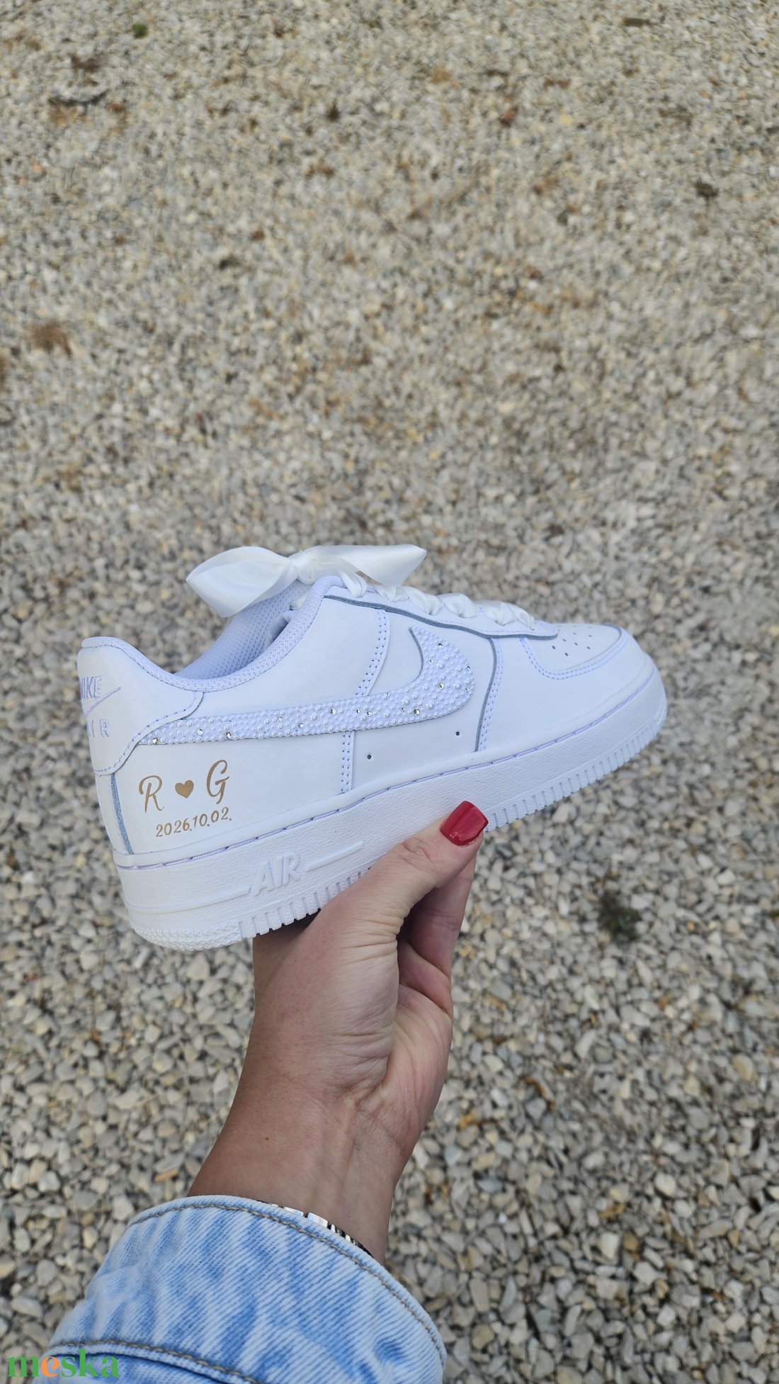 Páros egyedi esküvői cipő - Custom wedding NIKE - esküvő - cipő és cipőklipsz - Meska.hu