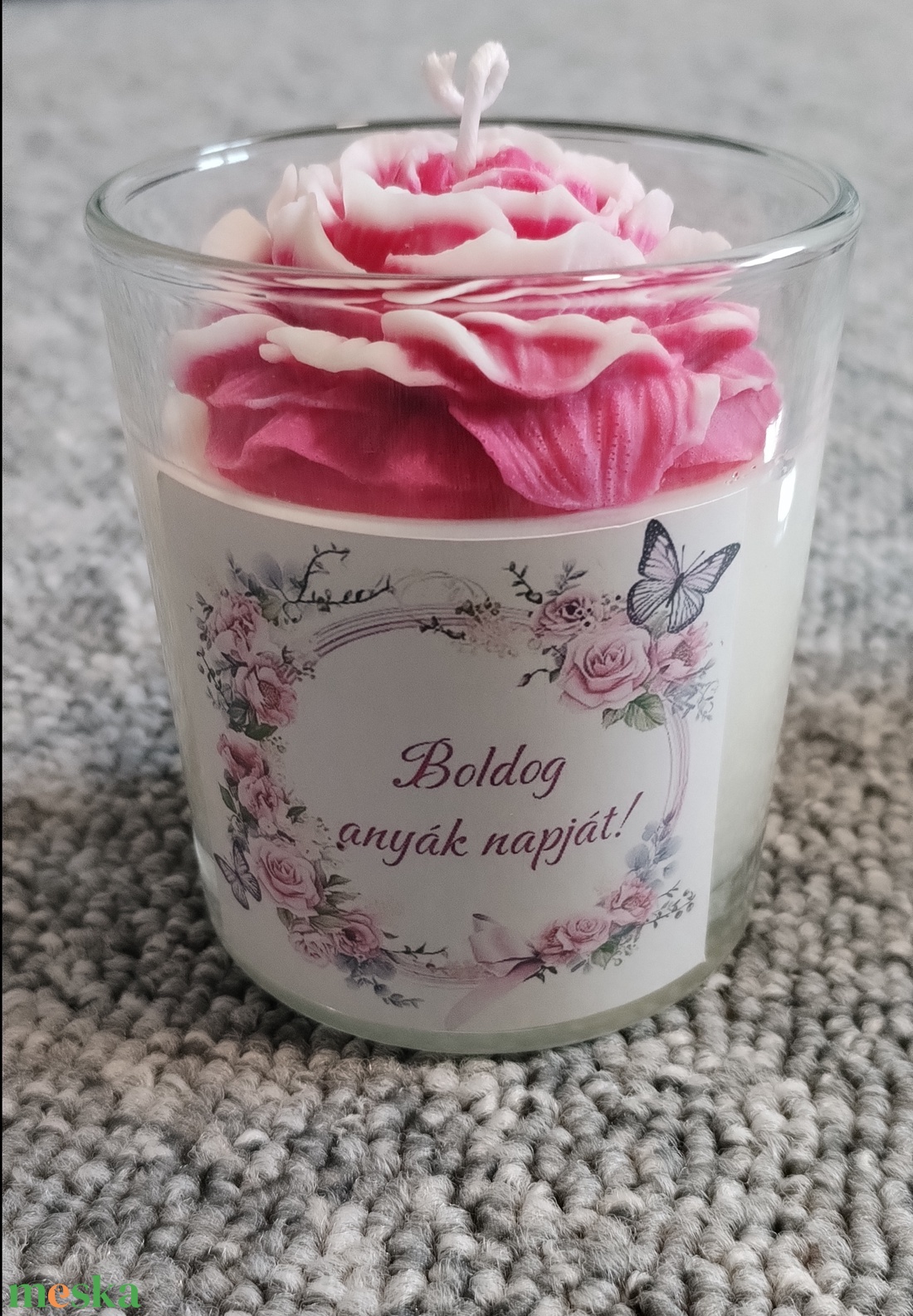 Anyáknapi poharas gyertya - otthon & életmód - gyertya, illat, aroma - gyertya - Meska.hu