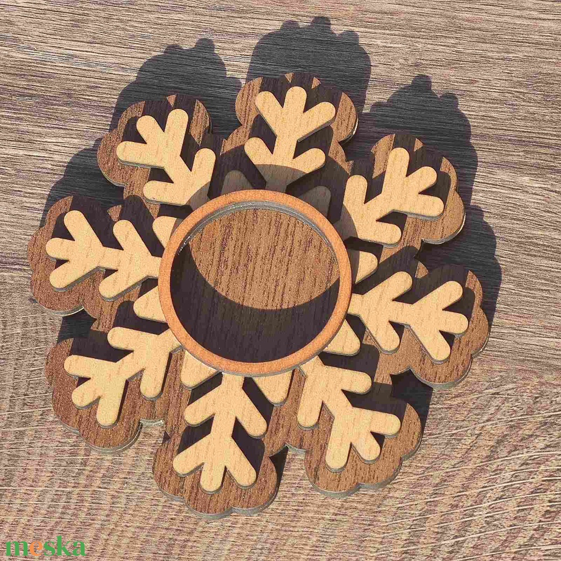 Karácsonyi mécsestartó - Hópehely mécsestartó - karácsony - karácsonyi lakásdekoráció - karácsonyi lakásdíszek - Meska.hu