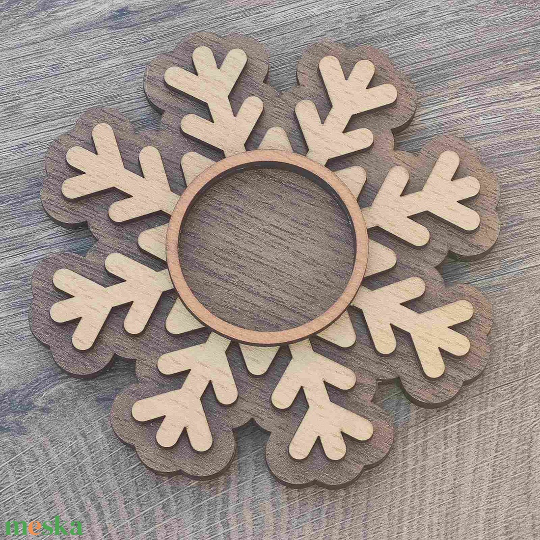 Karácsonyi mécsestartó - Hópehely mécsestartó - karácsony - karácsonyi lakásdekoráció - karácsonyi lakásdíszek - Meska.hu