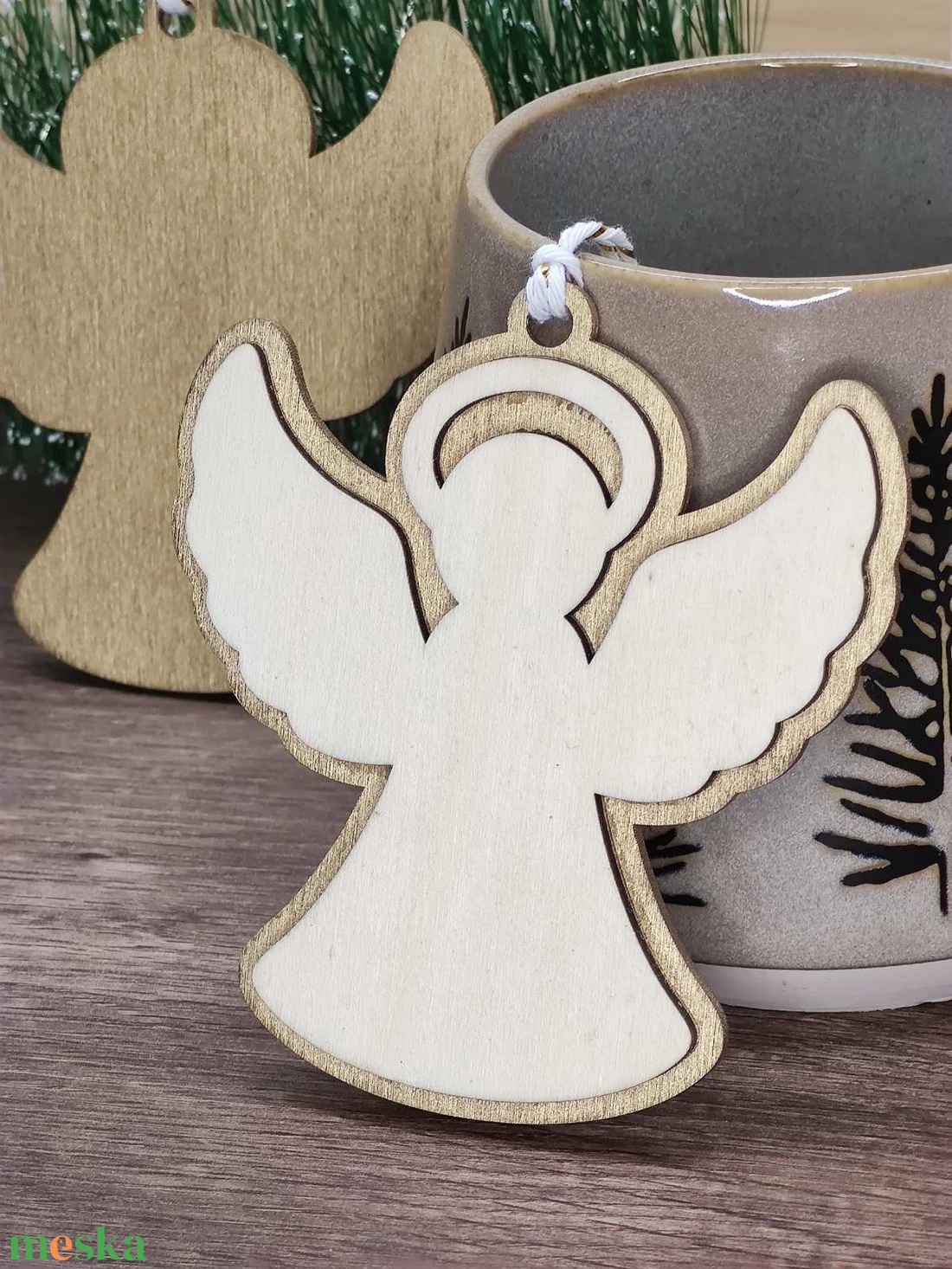 Karácsonyi angyal - karácsonyfadísz - karácsony - karácsonyi lakásdekoráció - karácsonyi manók, figurák - Meska.hu