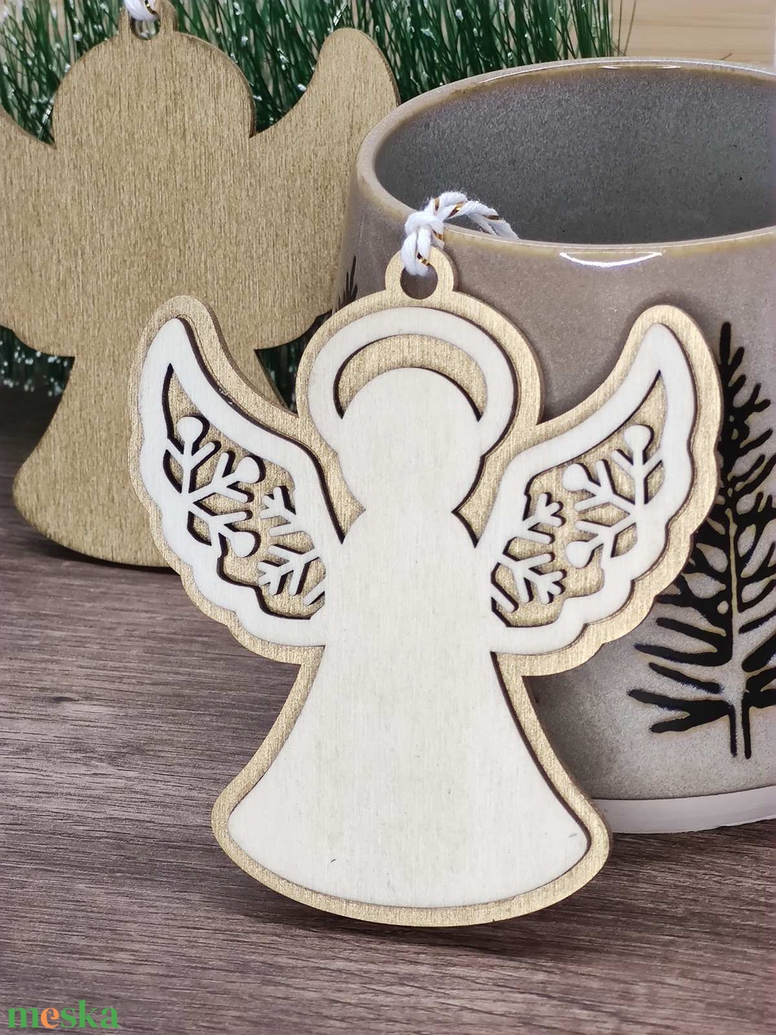 Karácsonyi angyal - karácsonyfadísz - karácsony - karácsonyi lakásdekoráció - karácsonyi manók, figurák - Meska.hu