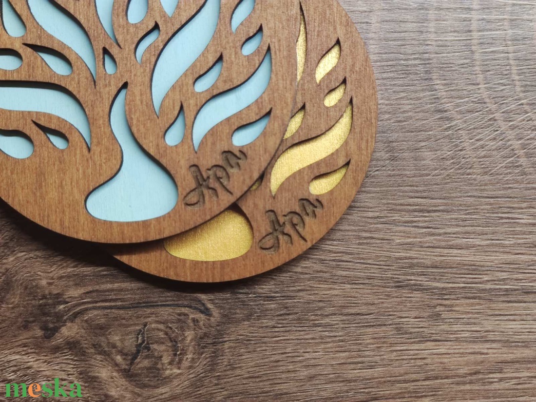 Életfa � Tűz és Lélek � Apa felirattal - otthon & életmód - konyhafelszerelés, tálalás - tálalás - tányér- és poháralátét - Meska.hu