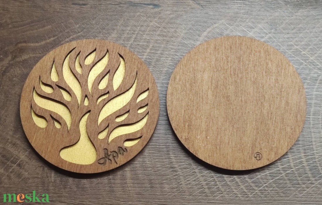 Életfa � Tűz és Lélek � Apa felirattal - otthon & életmód - konyhafelszerelés, tálalás - tálalás - tányér- és poháralátét - Meska.hu