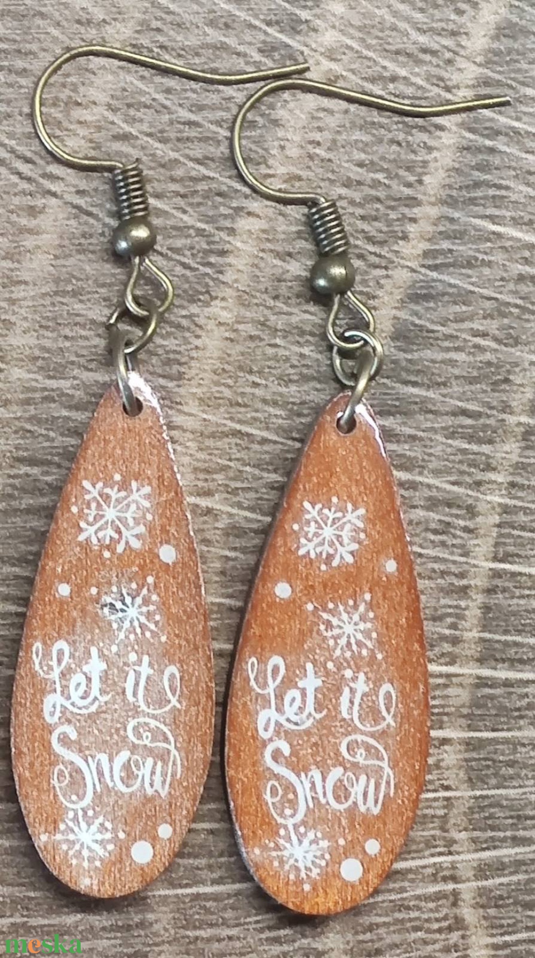 Karácsonyi fülbevaló � Let it Snow fa fülbevaló - ékszer - fülbevaló - lógó csepp fülbevaló - Meska.hu