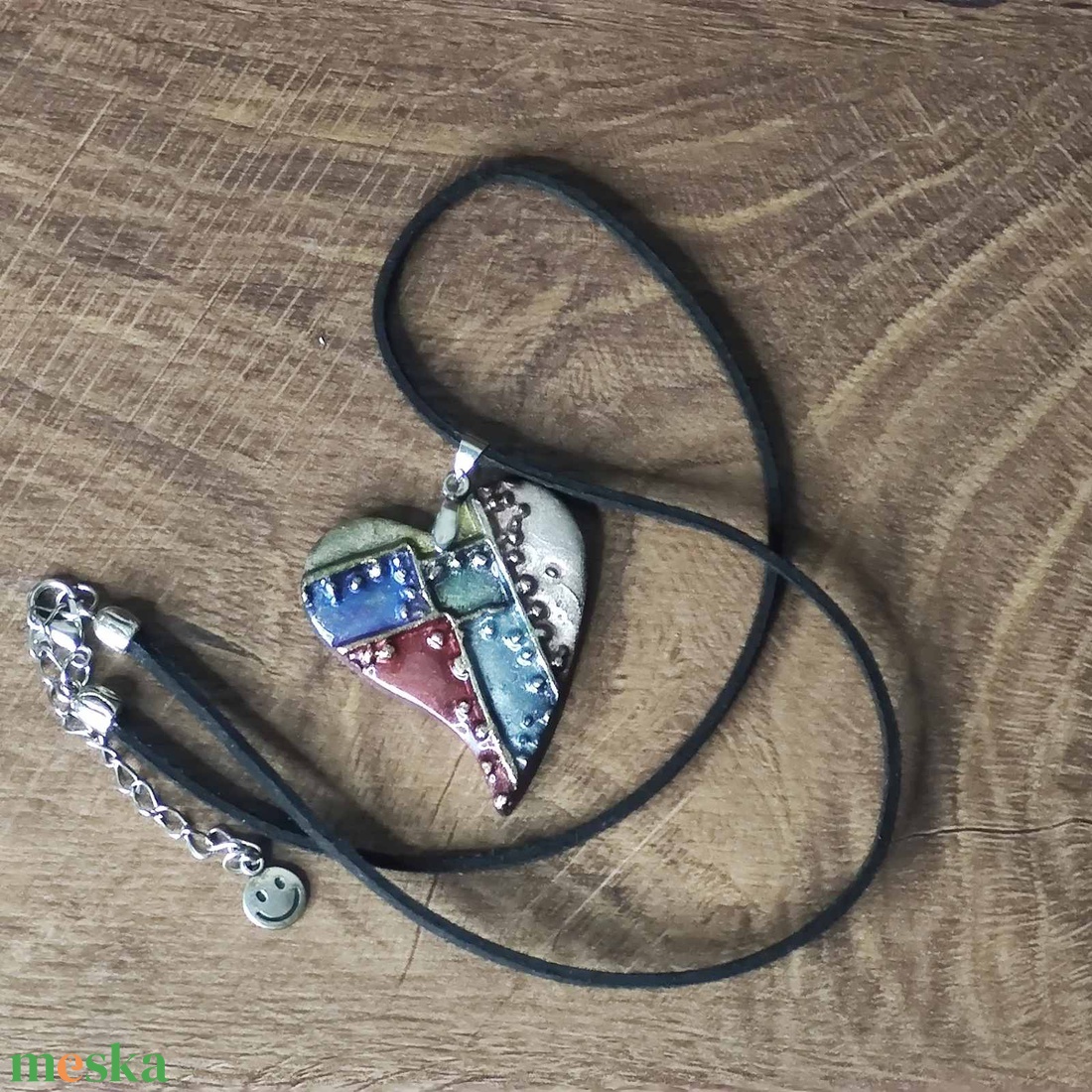 Szívörvény � kézzel készült nyaklánc süthető gyurmából - ékszer - nyaklánc - medálos nyaklánc - Meska.hu