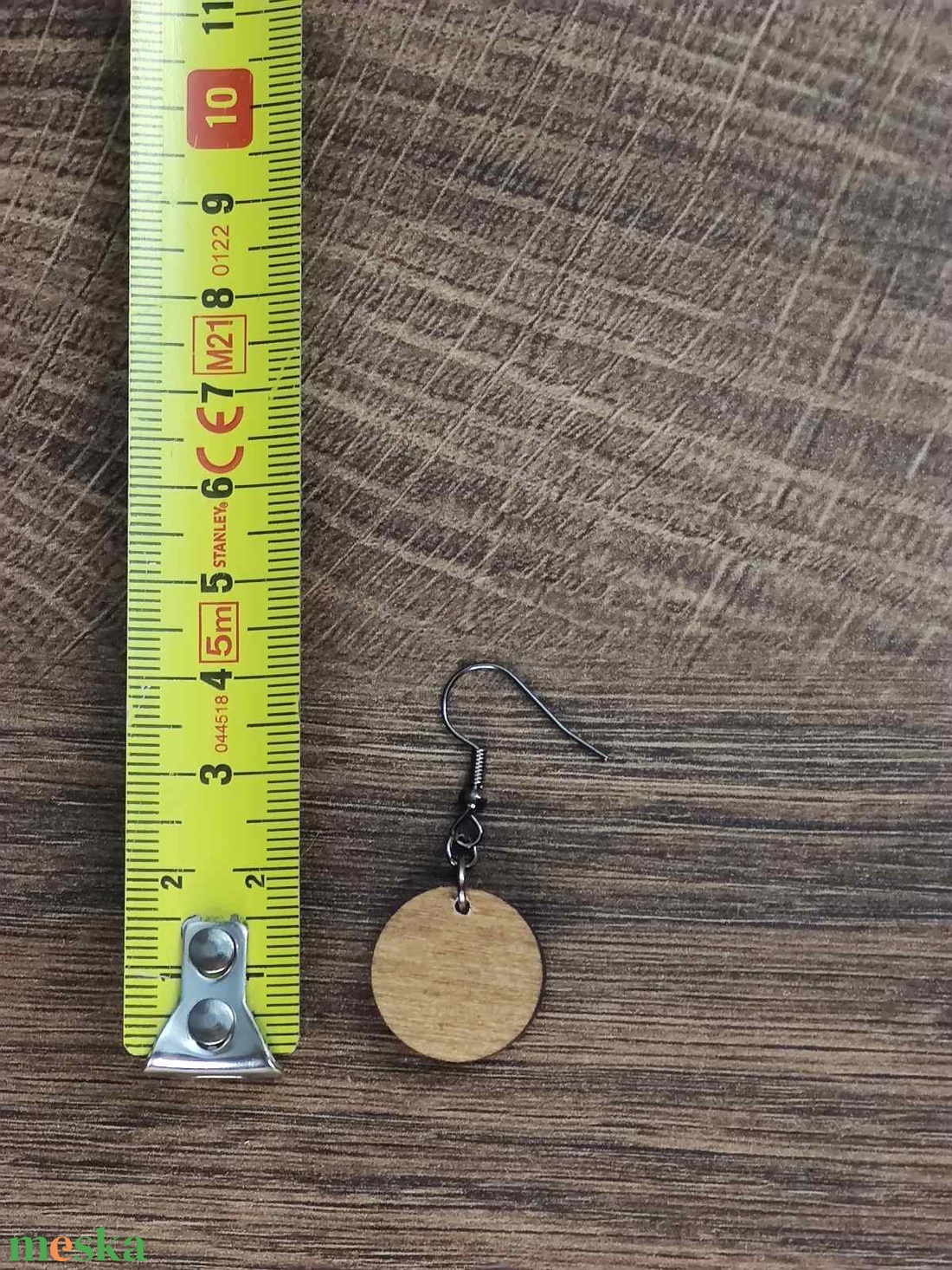 Mintás fülbevaló � festett fa fülbevaló - ékszer - fülbevaló - lógó csepp fülbevaló - Meska.hu