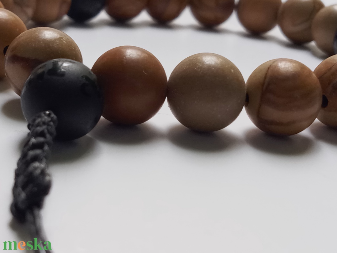 Wood lace-OM MANI PADME HUM 21 szemes UNISZEX mala/karkötő - otthon & életmód - dekoráció - spiritualitás - mala - Meska.hu