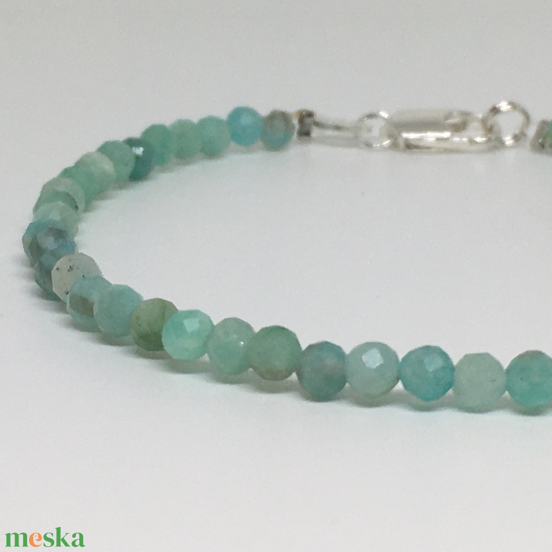 Larimar - Delfinkő minimál karkötő - ékszer - karkötő - gyöngyös karkötő - Meska.hu